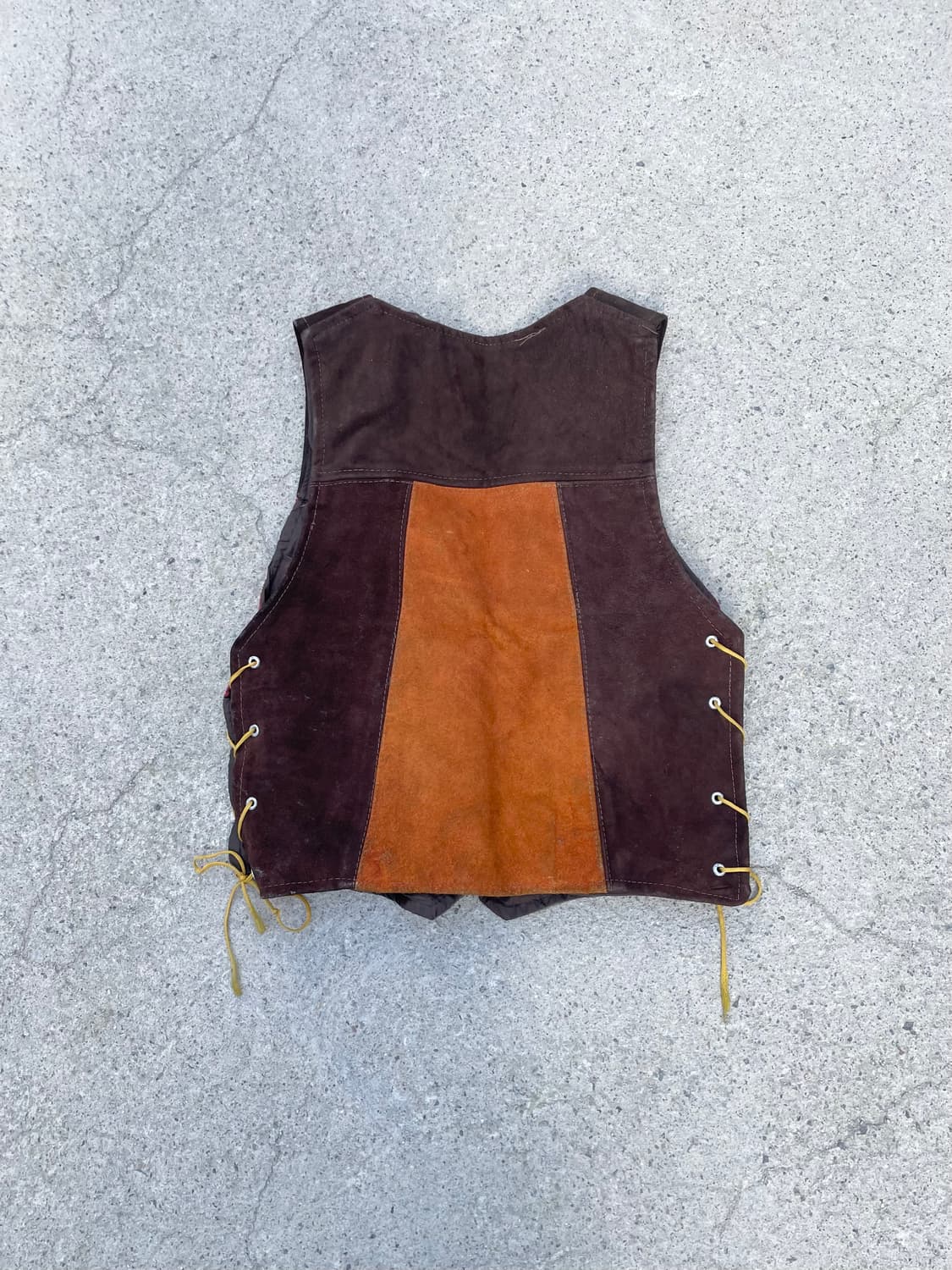 Mixed patchwork suede vest 상품이미지2