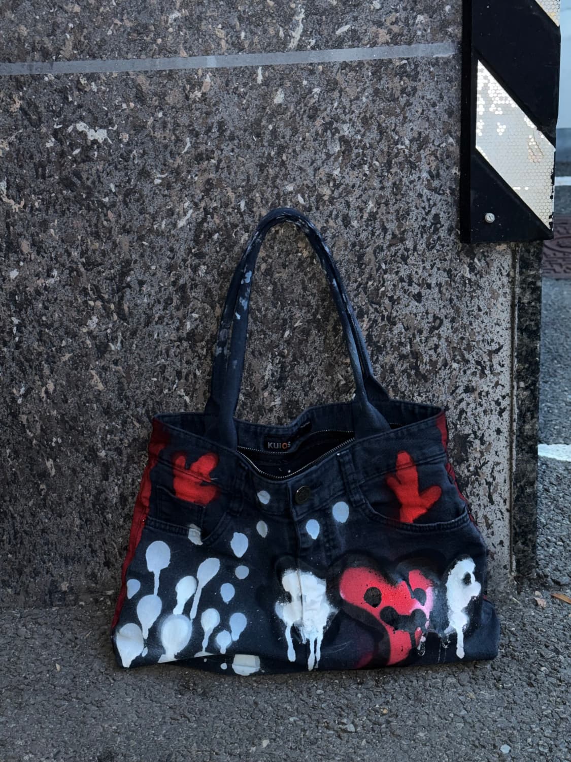 핸드메이드 드로잉 빈티지 토트백 상품이미지5