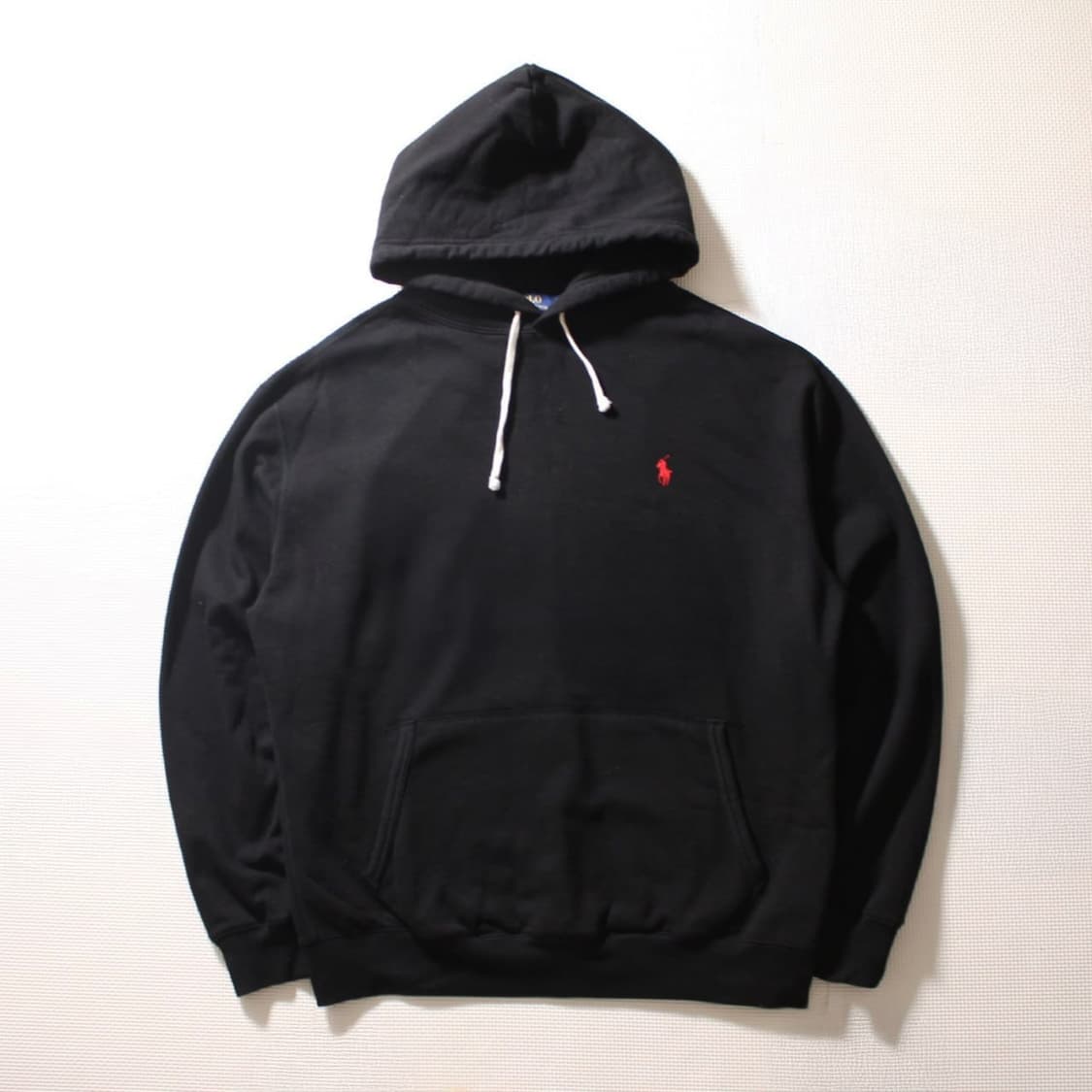 Polo 폴로 랄프로렌 큐알 신형 기모 블랙 후드티 상품이미지1