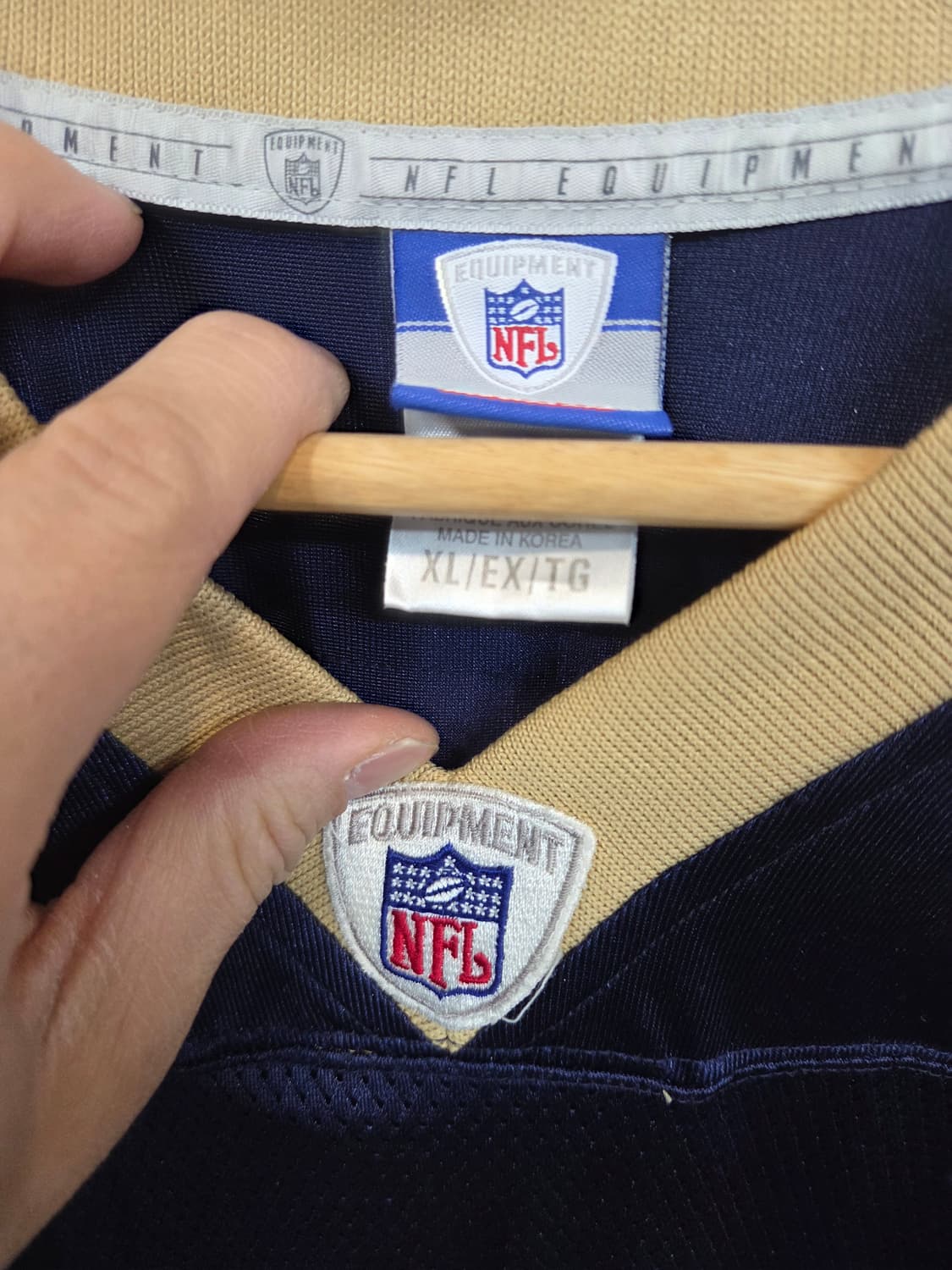 리복 nfl 노마킹 메쉬 럭비져지 반팔 xl 상품이미지3