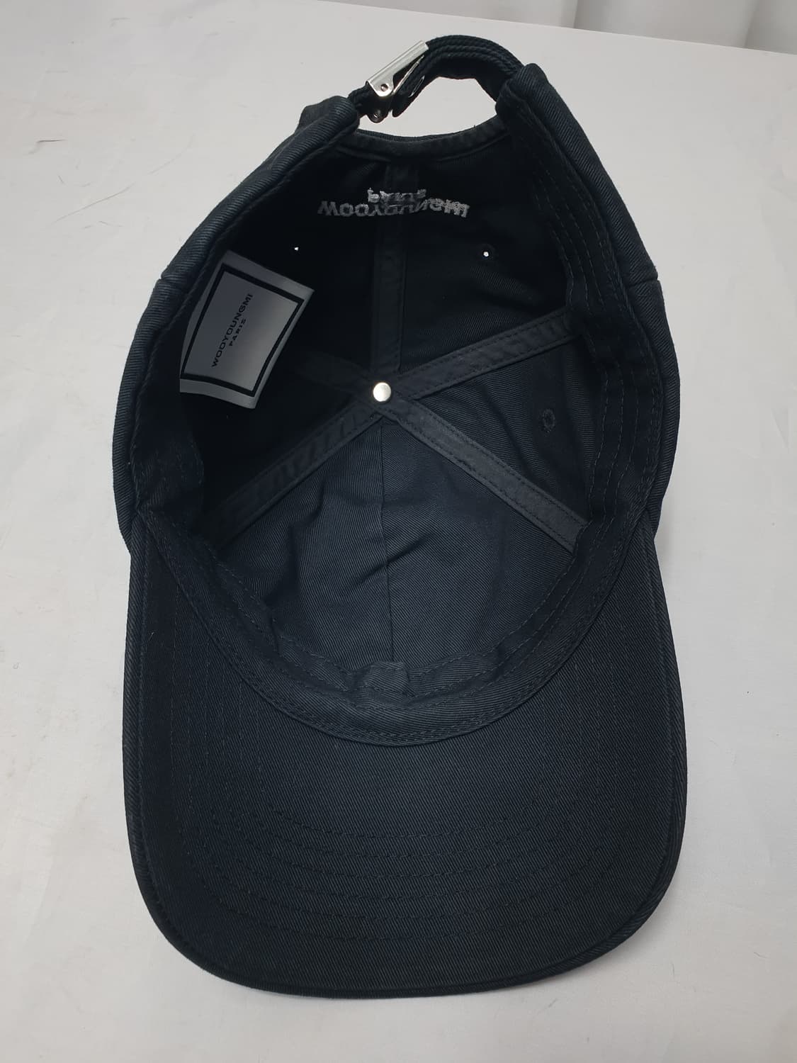 우영미 로고 볼캡 블랙 상품이미지4