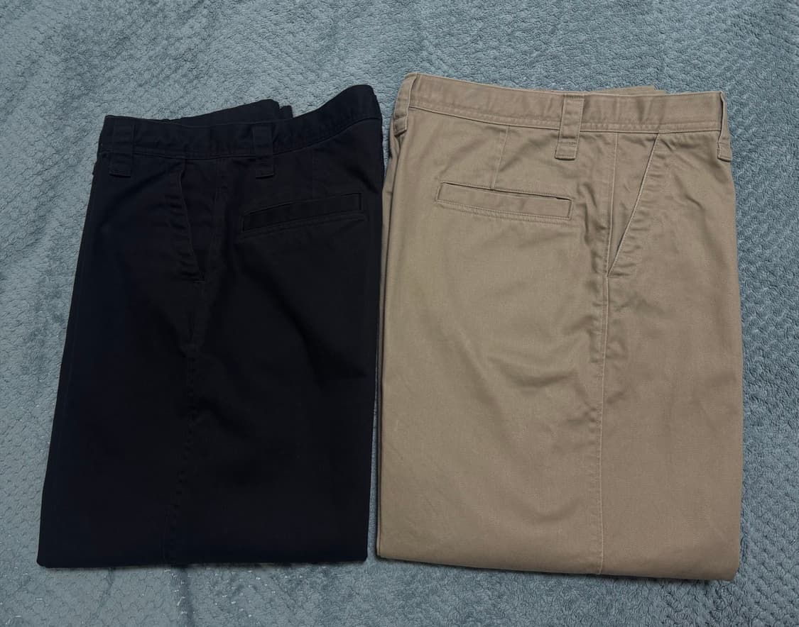 [85]유니클로u 와이드핏치노팬츠 블랙/베이지 일괄 상품이미지1