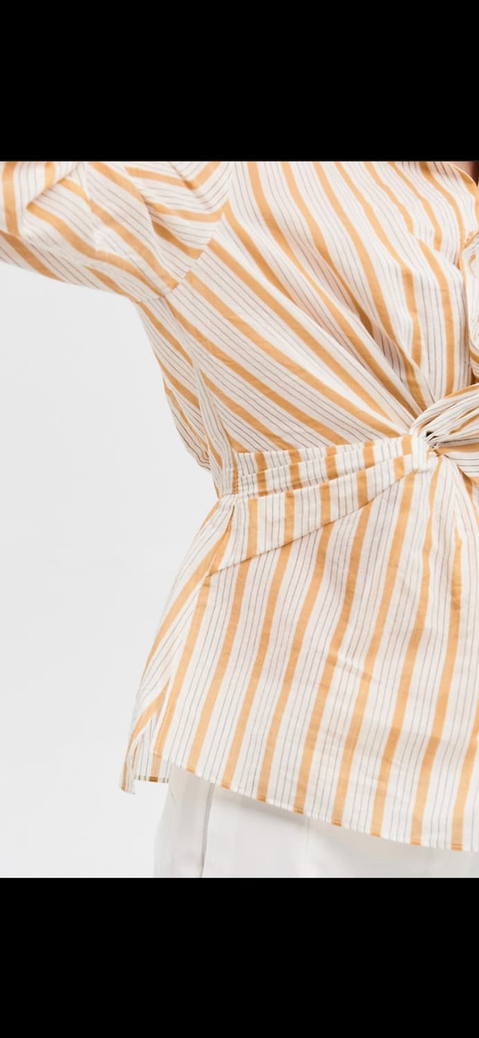 마인 오리가미 스트라이프 린넨블렌드 블라우스 55사이즈 상품이미지4