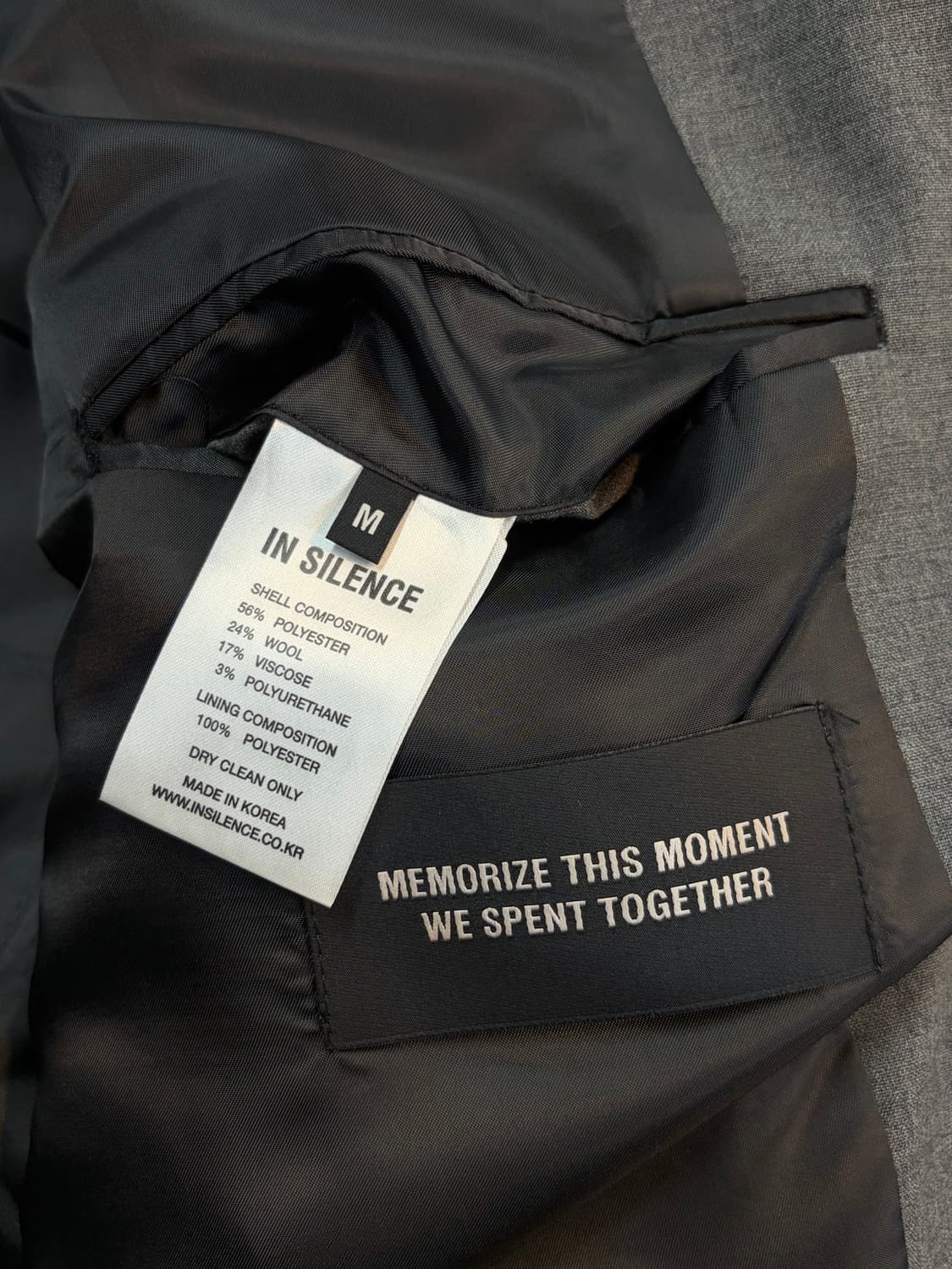 인사일런스 그레이 노카라 블레이저 자켓 M 상품이미지5