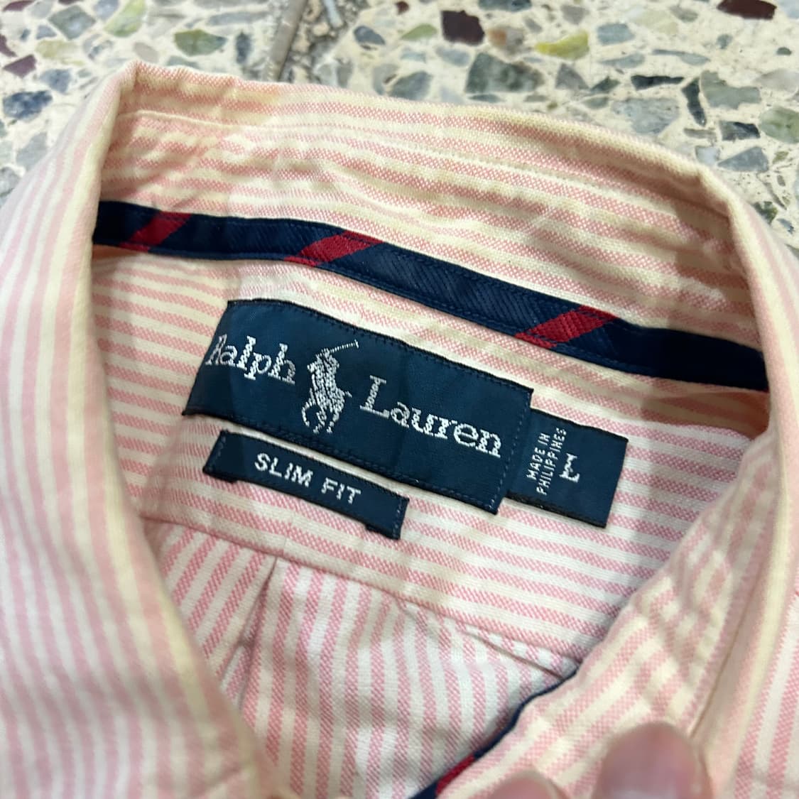 폴로(POLO ralphlauren) 핑크 스트라이프 셔츠 상품이미지4