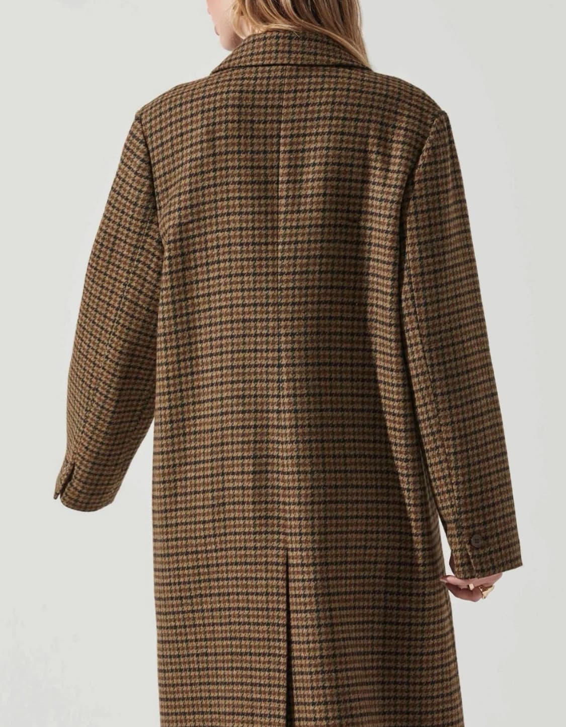 원버튼 울 체크코트 남여공용 상품이미지3