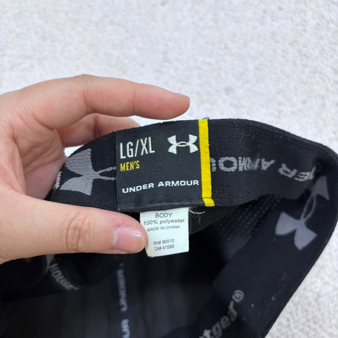 LG/XL 언더아머 빅로고 블리칭 블랙 볼캡 0602E2 상품이미지7