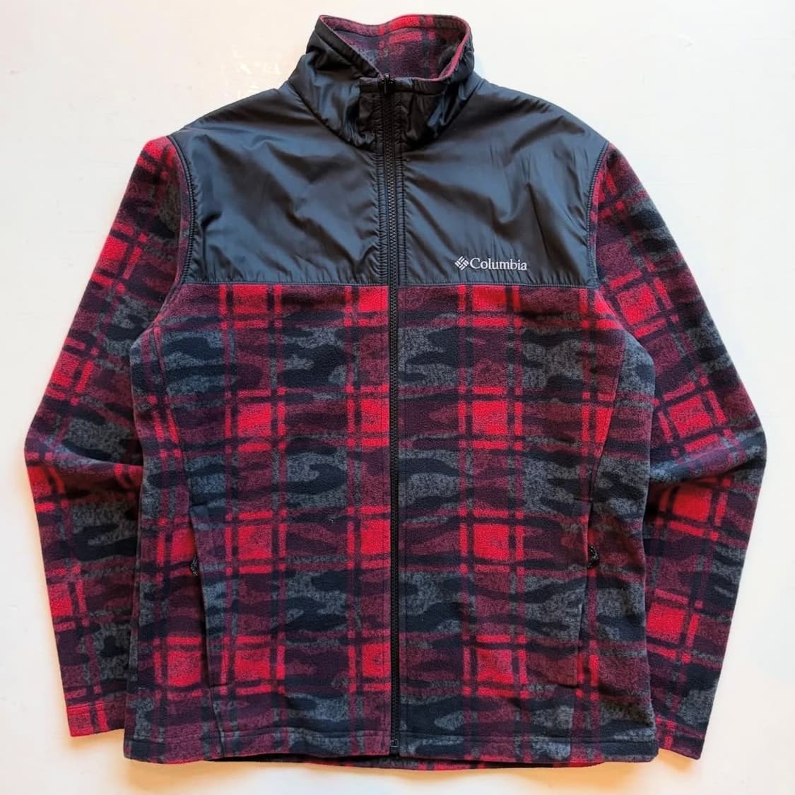 콜롬비아 밀리터리 체크 후리스 상품이미지1