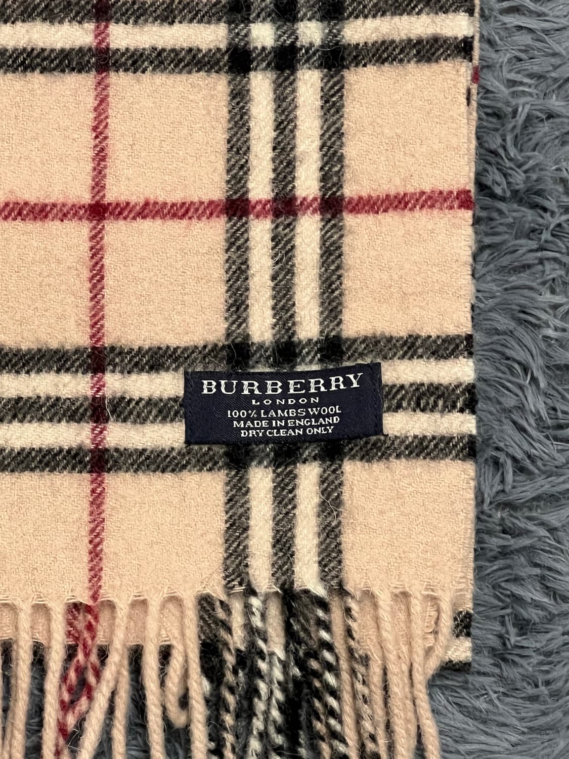 버버리 램스울100% 베이지 머플러 상품이미지3