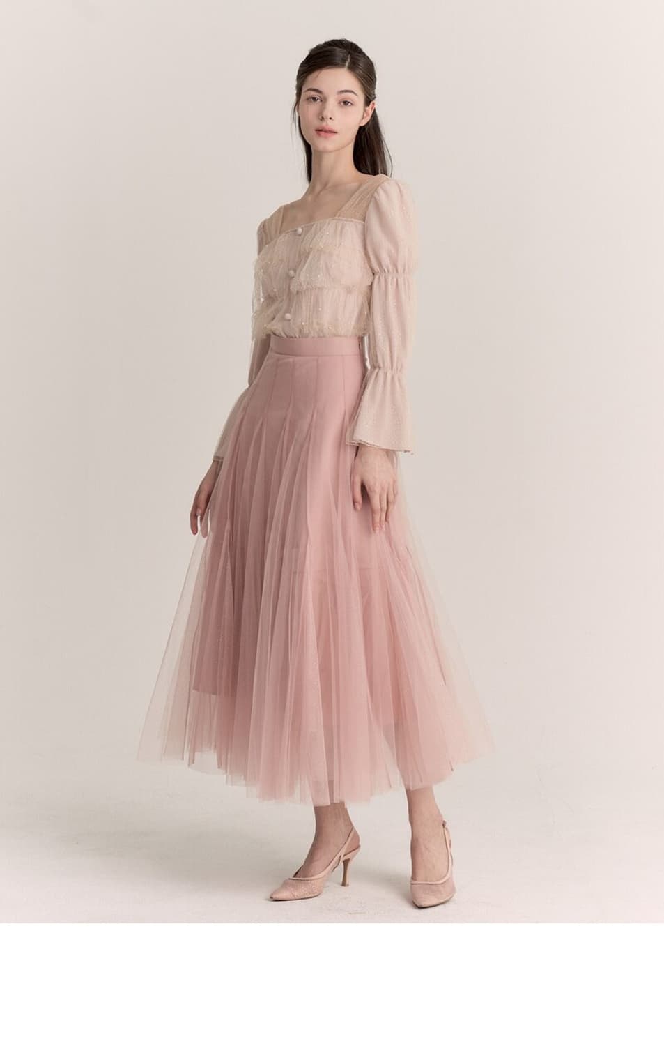 그레이스 유 Grace Blouse (Pink Beige) XS-S 상품이미지2