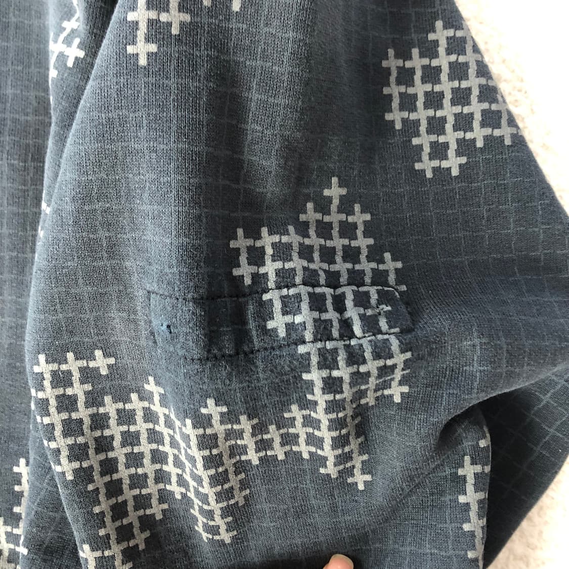 스톤아일랜드 체크 그리드 카모 맨투맨  상품이미지6