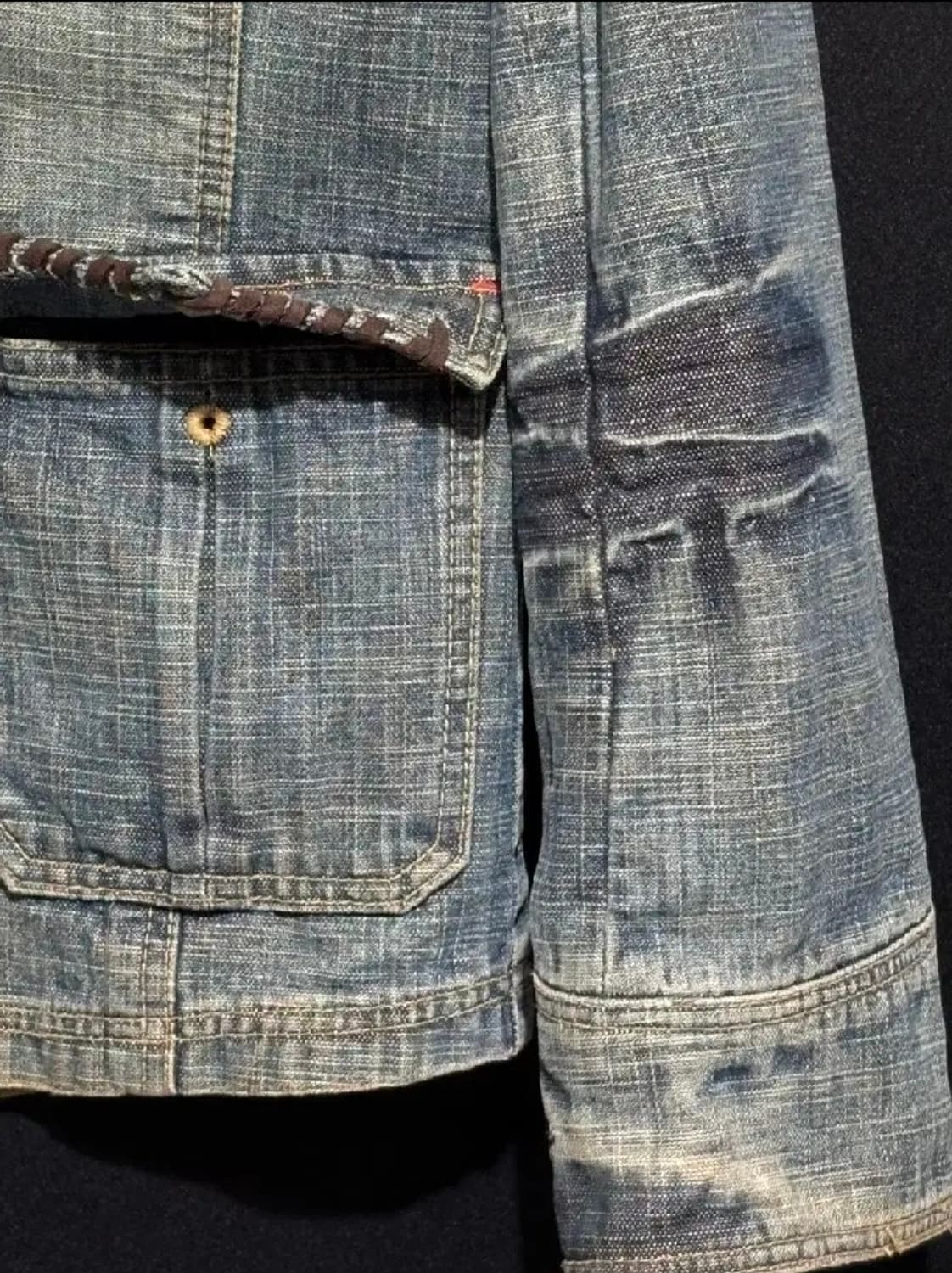 일본Gumu International 데님 가죽 블레이저 상품이미지8