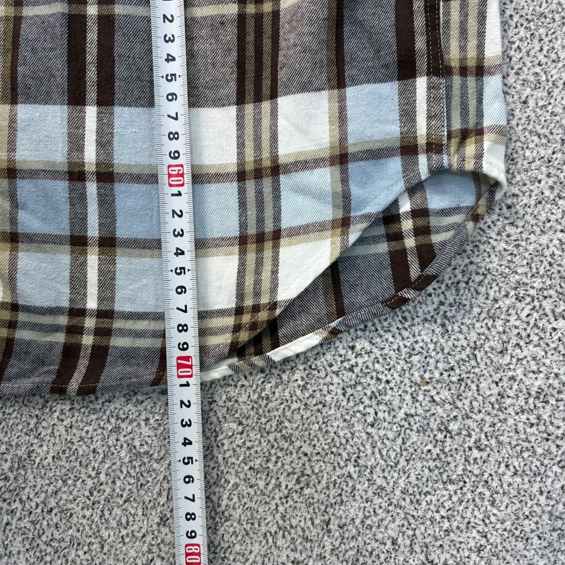 90 탑텐 긴팔 체크 셔츠 남방 0427J 상품이미지6