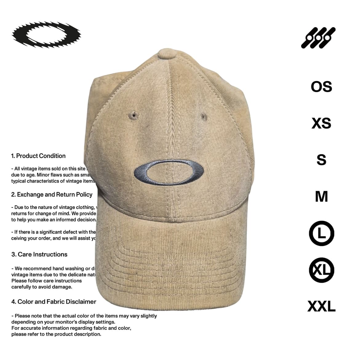 오클리 소프트웨어 00s 코듀로이캡 상품이미지1