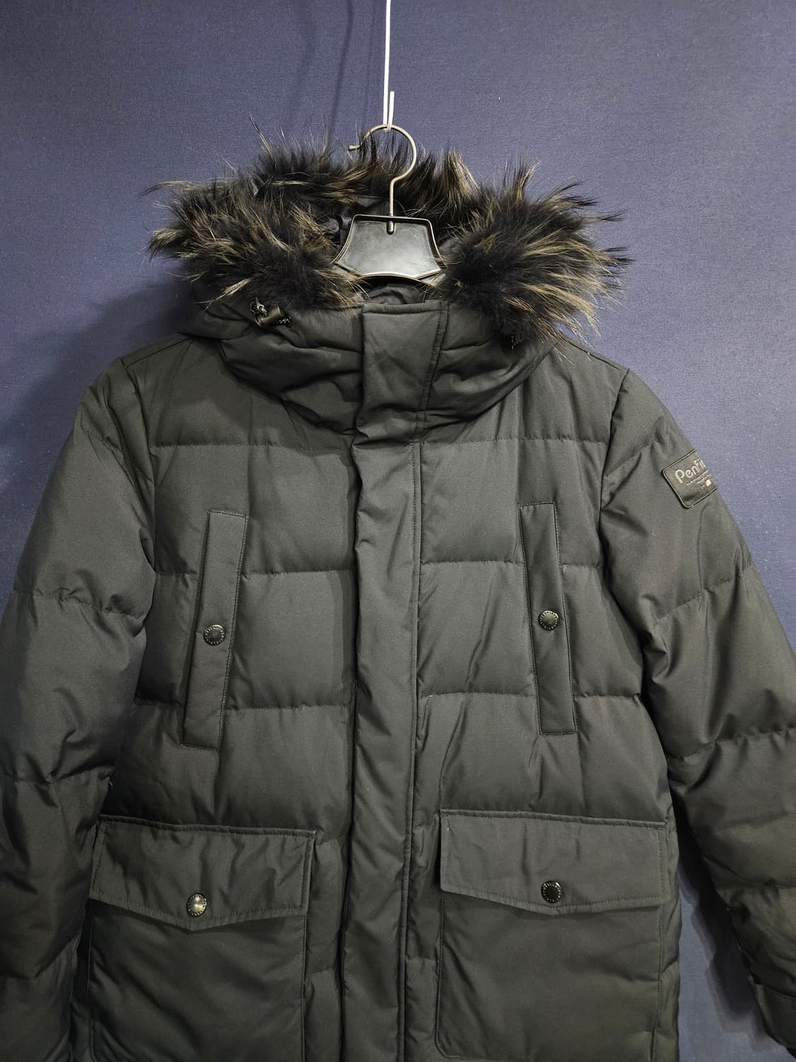 펜필드 블랙컬러 남성 95 구스다운 롱패딩  상품이미지7