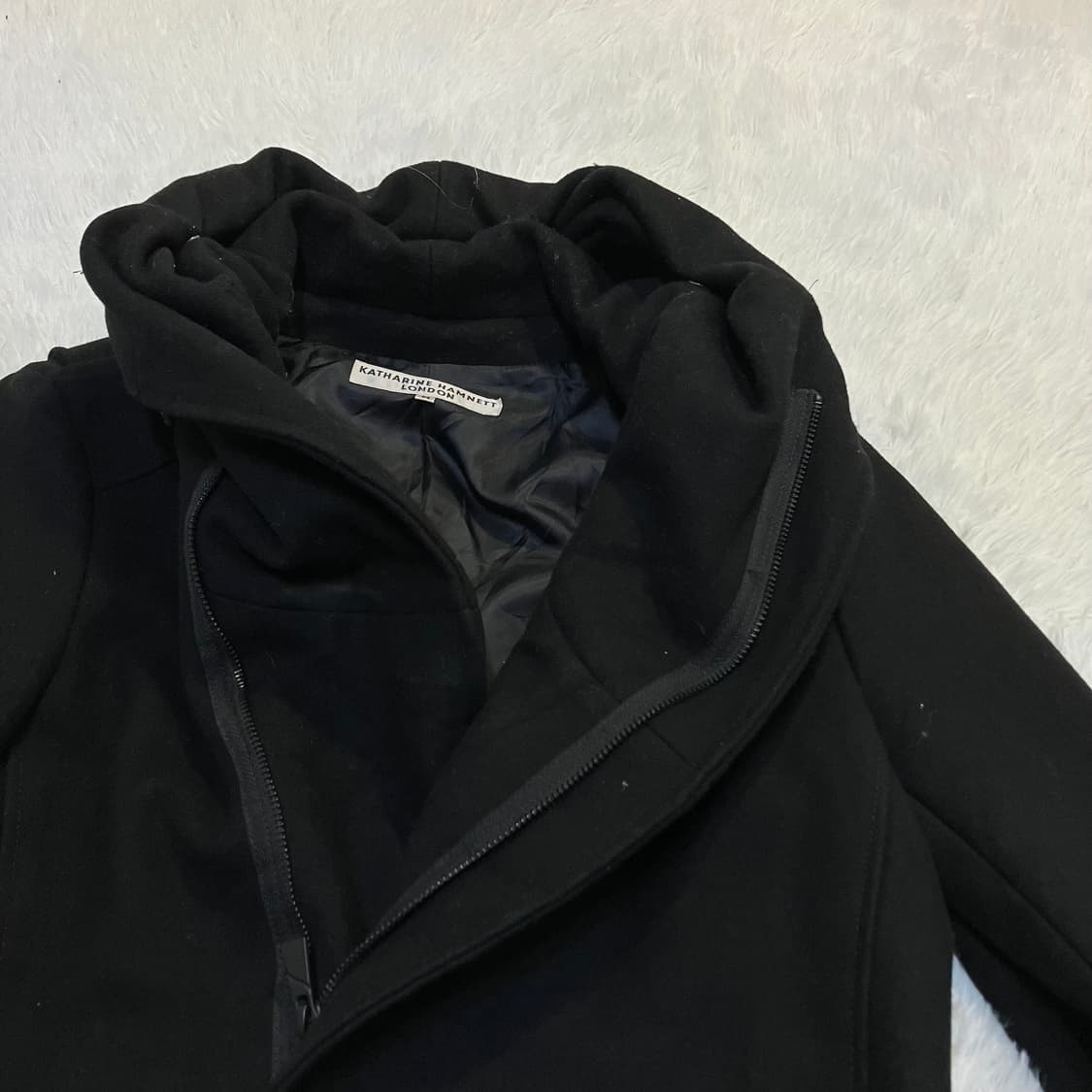 빈티지 자카드 터틀넥 지퍼 코트 o-839 y2k 스트릿 모리 갸루 일본 상품이미지8