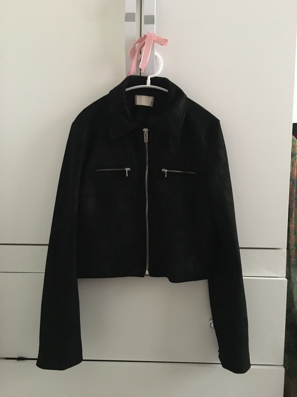 스웨이드 레더 숏 자켓 상품이미지3