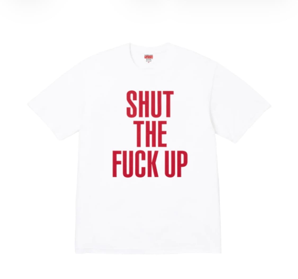 새상품 Supreme x Number (N)ine Shut Up Tee  상품이미지1