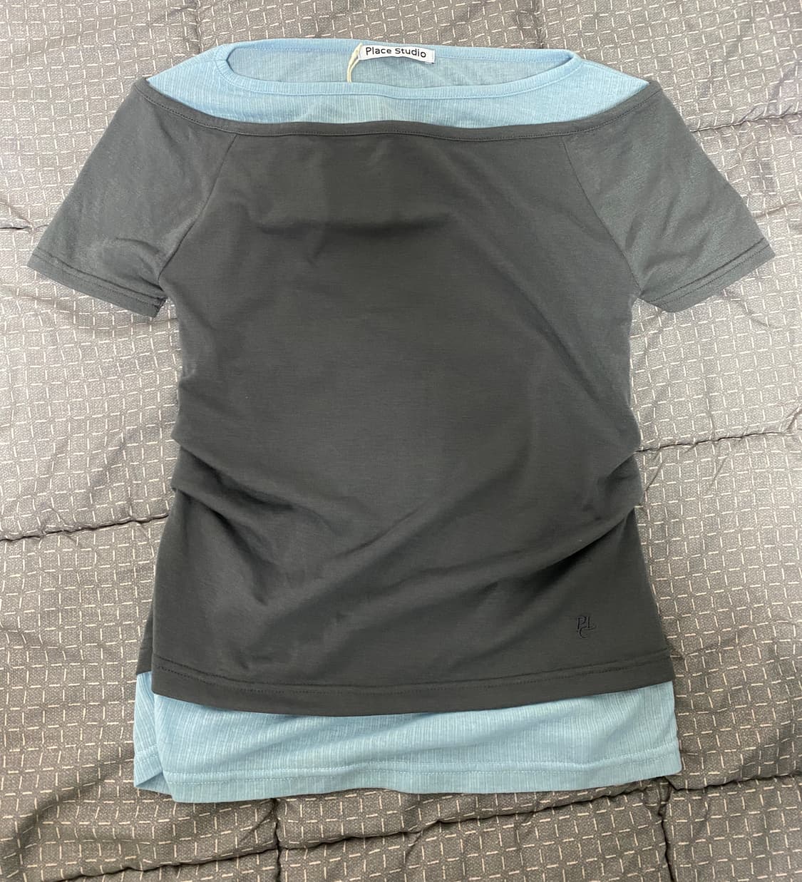 플레이스스튜디오 더블 레이어드 슬림핏 반팔 새상품 상품이미지3