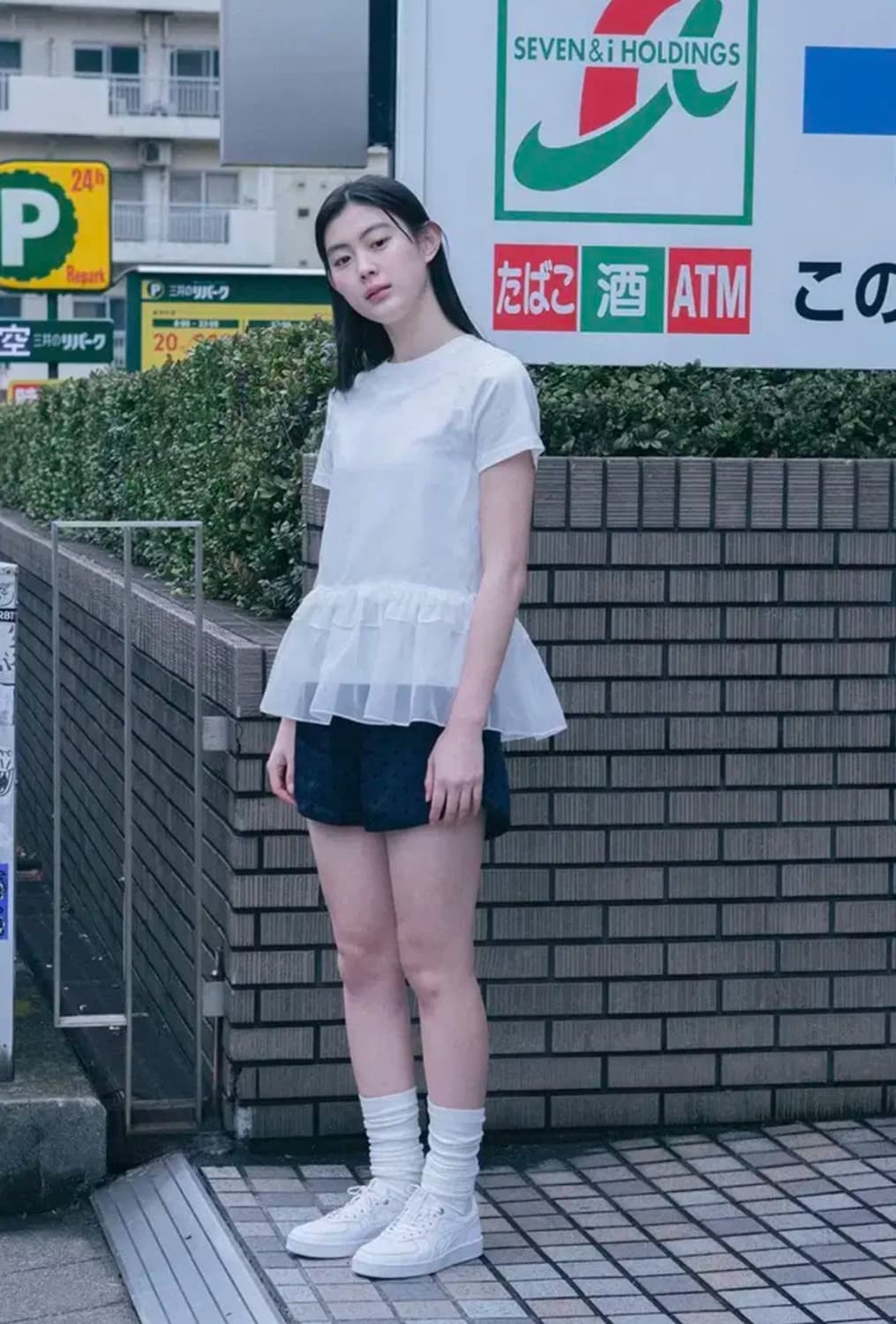 오헤시오 도트 프릴 레이어드 슬리브리스 상품이미지1