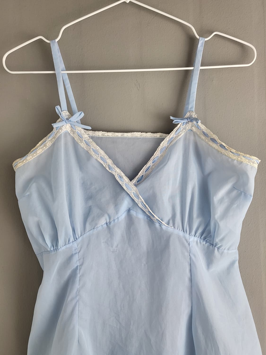 빈티지 베이비 블루 슬립 원피스 상품이미지2