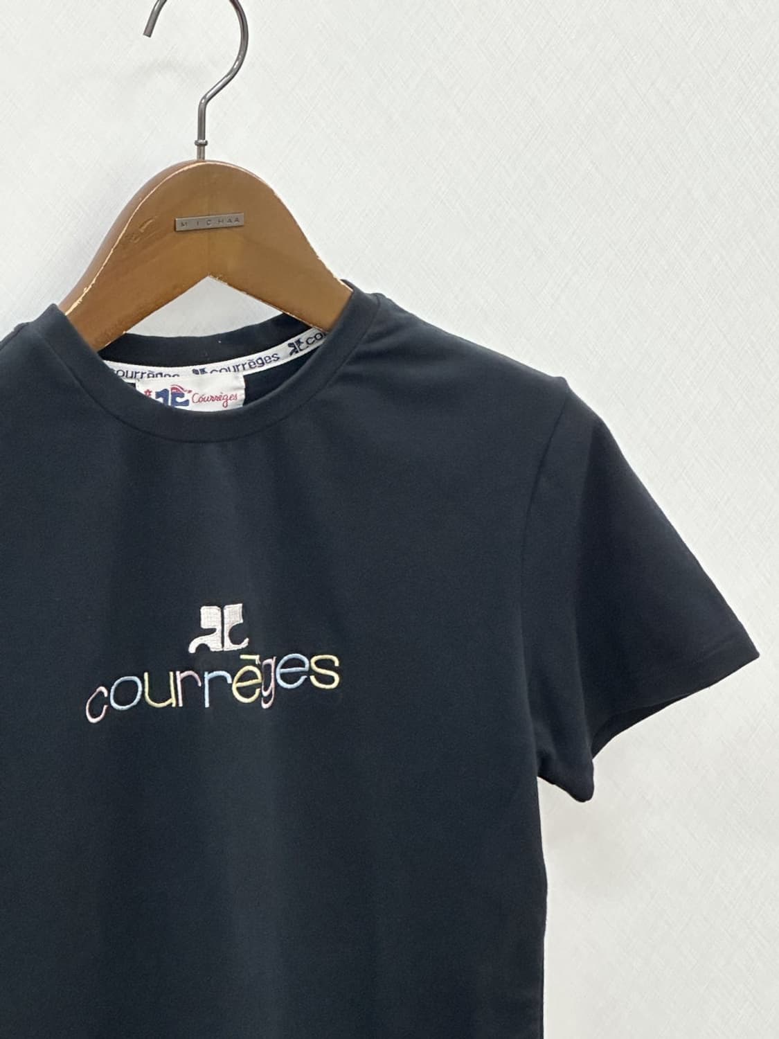 courreges / 꾸레쥬 블랙 로고 반팔 티셔츠  상품이미지2