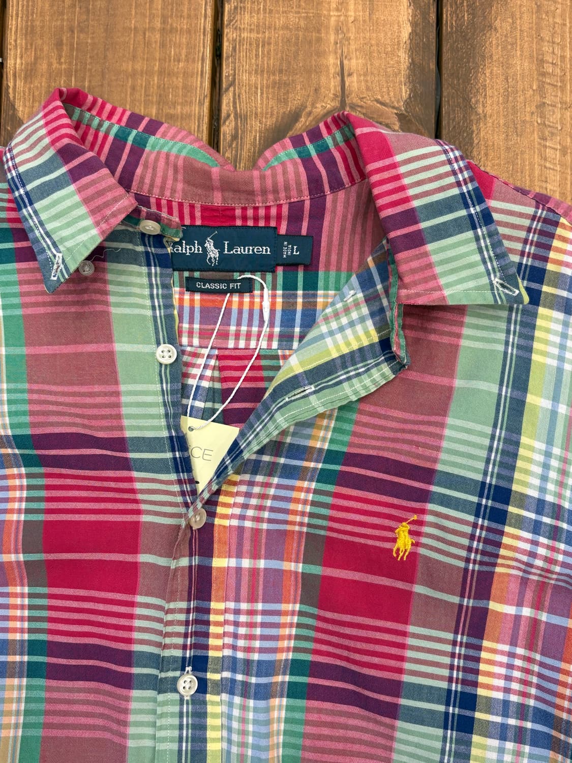 폴로 솜사탕 체크 셔츠 상품이미지5