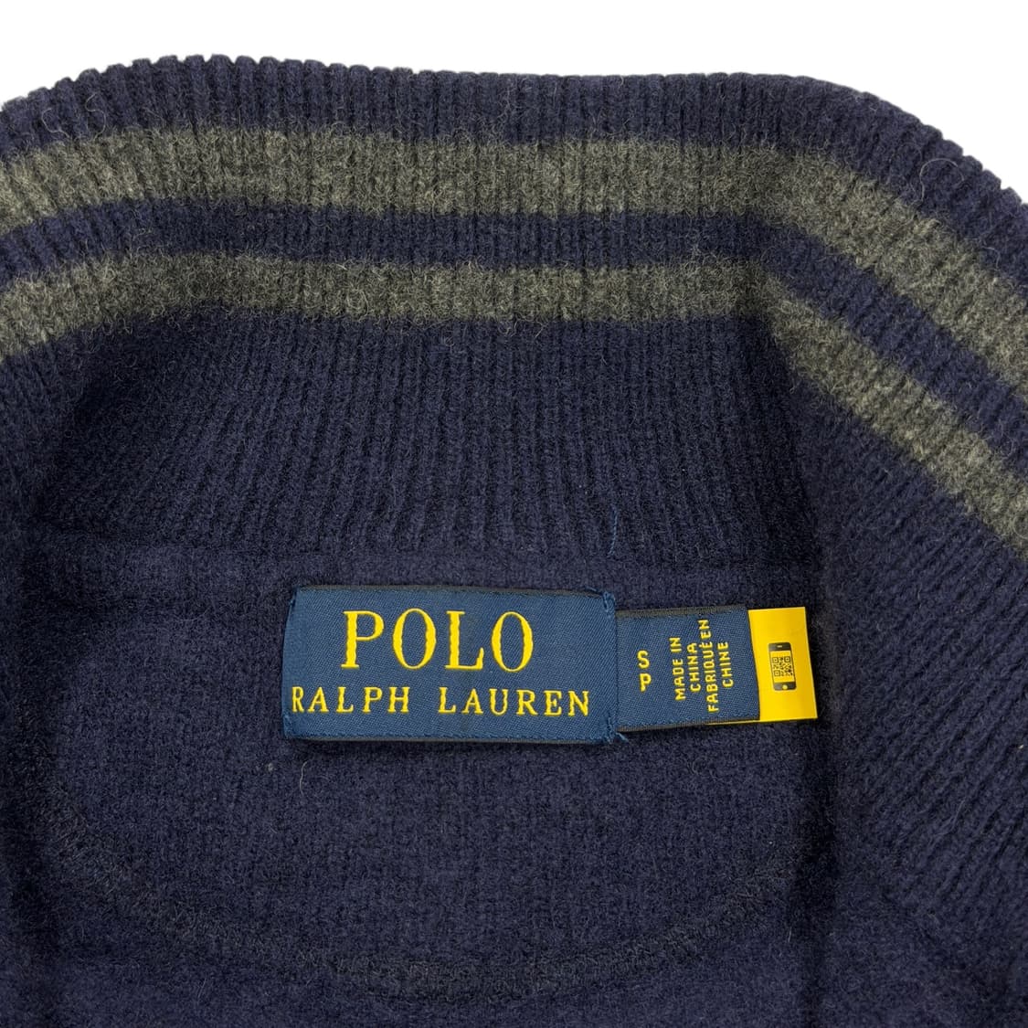 폴로 랄프로렌 울 캐시미어 쿼터 반집업 니트 네이비 S 상품이미지5