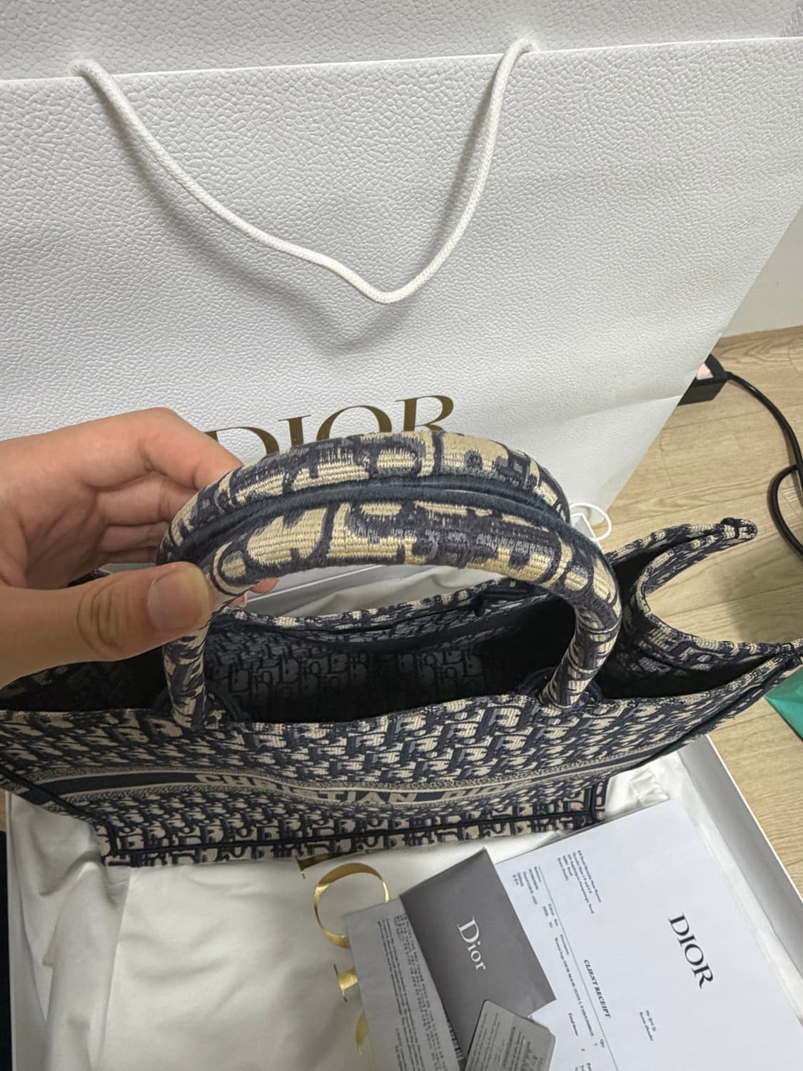 디올 오블리크 북토트백 라지 정품 상품이미지6
