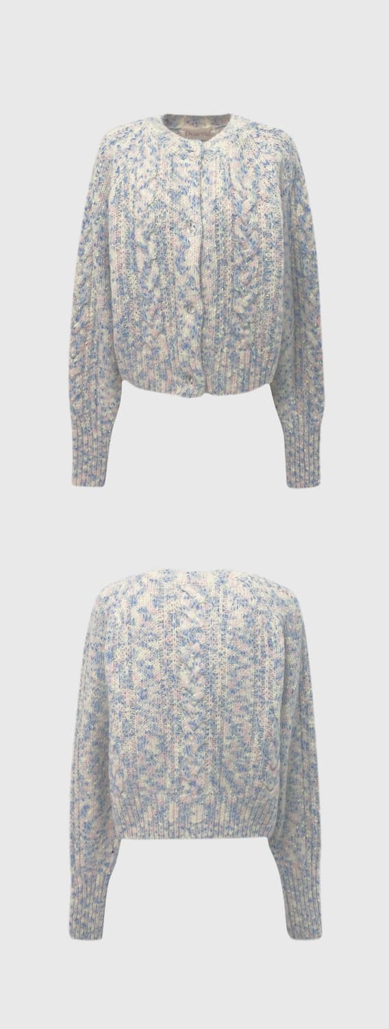 메이비베이비 디어리스트 벌스데이 케이블 알파카 니트 가디건 블루소다 상품이미지8