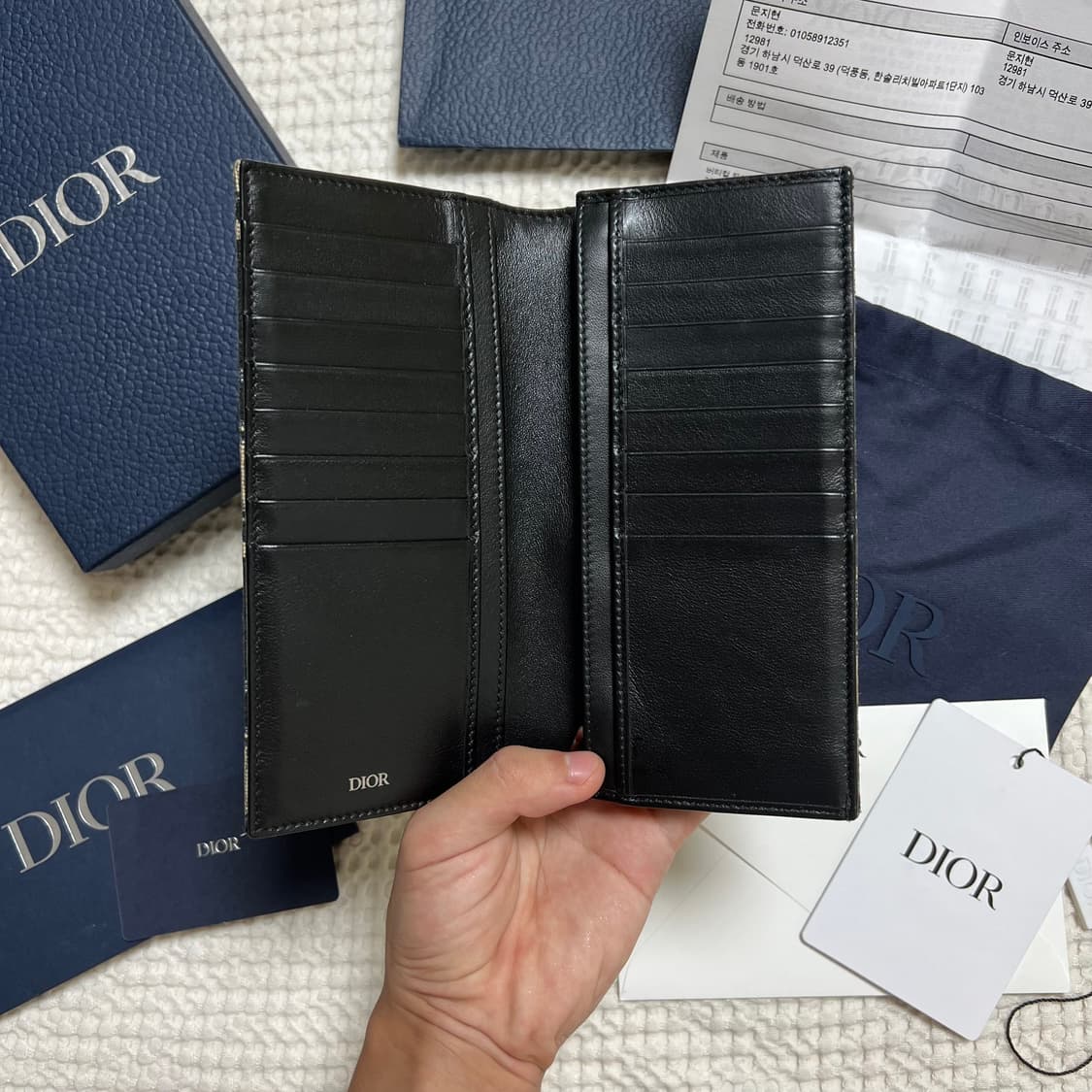 (새상품급 풀구성) 디올 오블리크 장지갑 상품이미지3