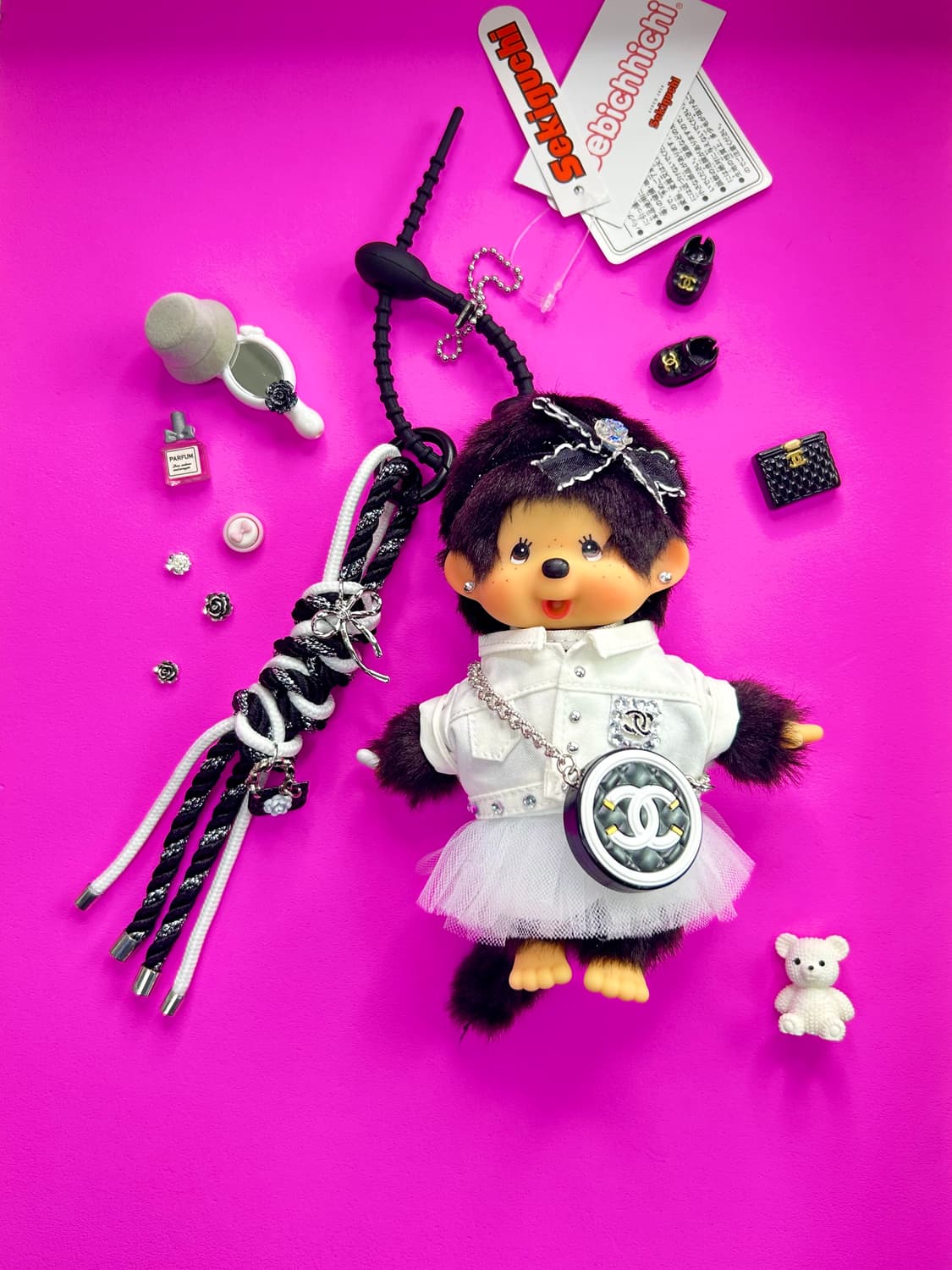 (37)정품몬치치🤍🖤올 화이트  상품이미지1