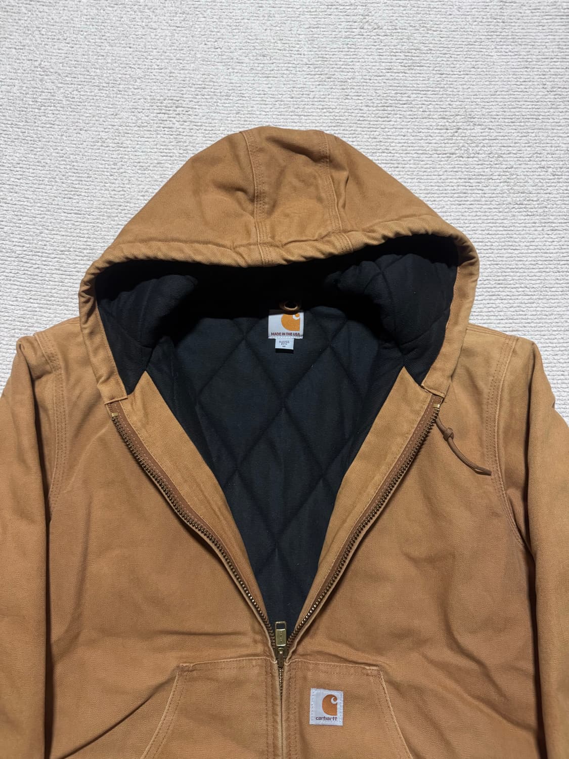 USA MADE 칼하트 J140 브라운 액티브 자켓 M 상품이미지6