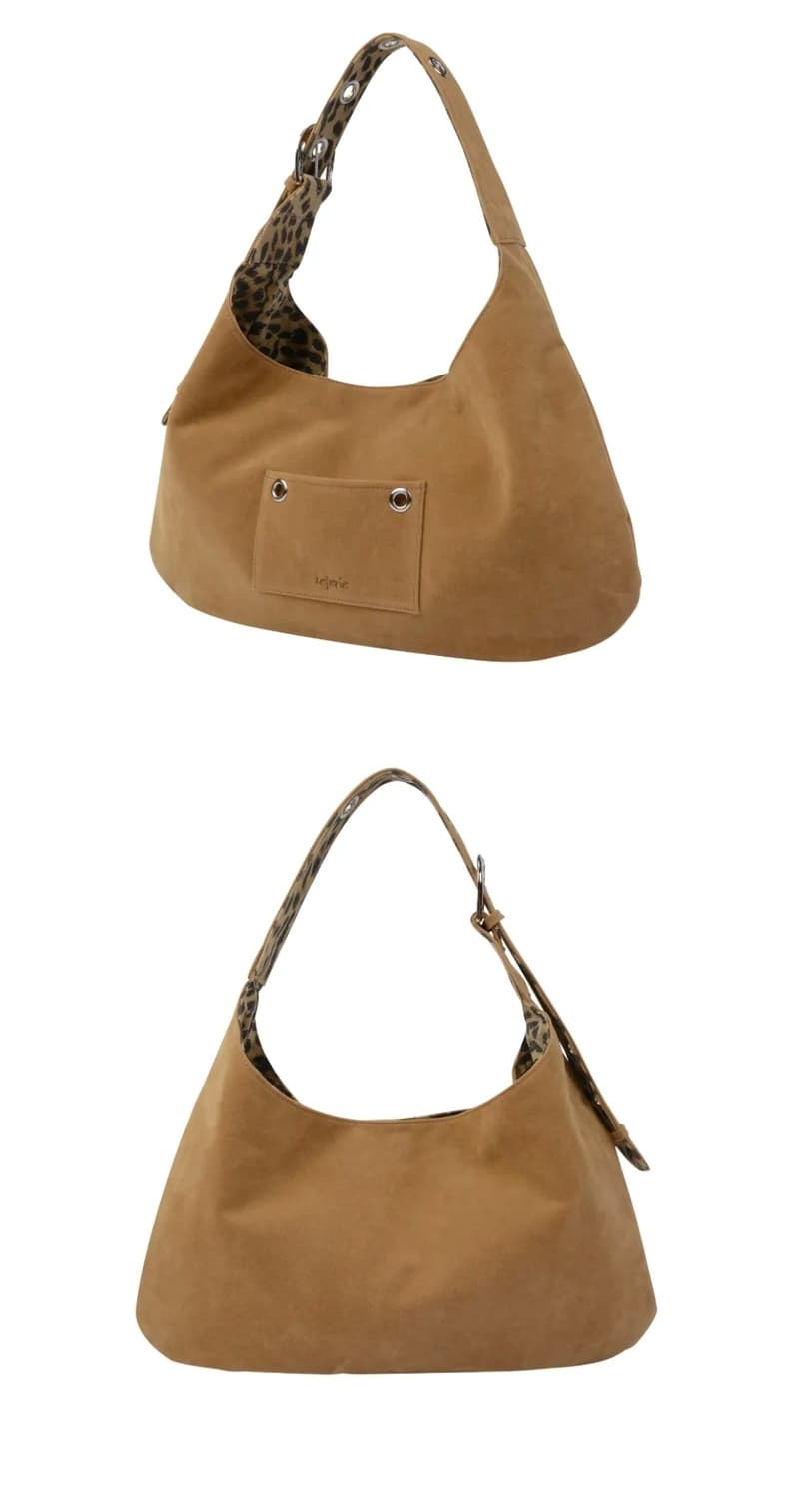 레터리 스웨이드 버클 리버시블 숄더백 상품이미지3