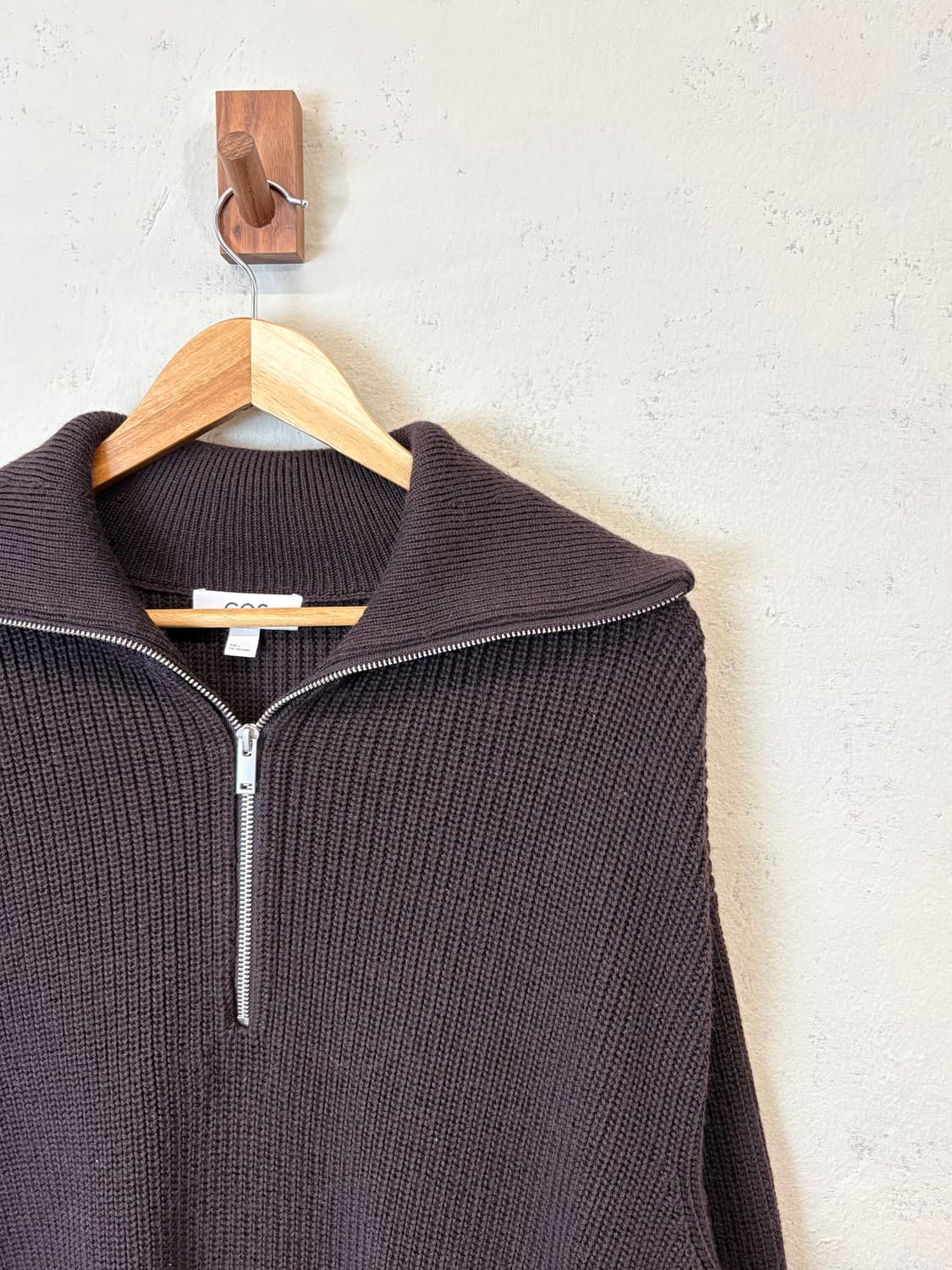 COS 코스 울 코튼 하프집업 점퍼 상품이미지3