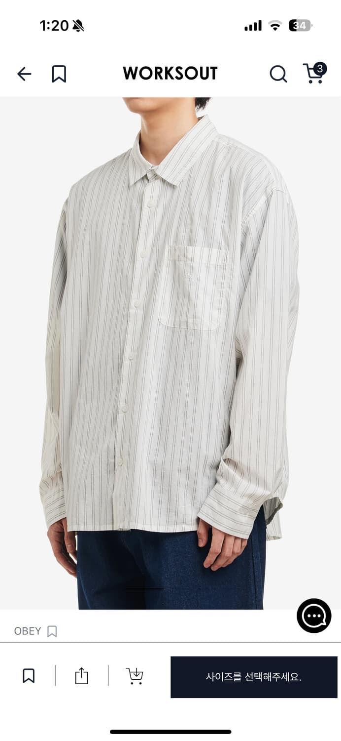 Obey faro woven M사이즈 새상품 상품이미지1