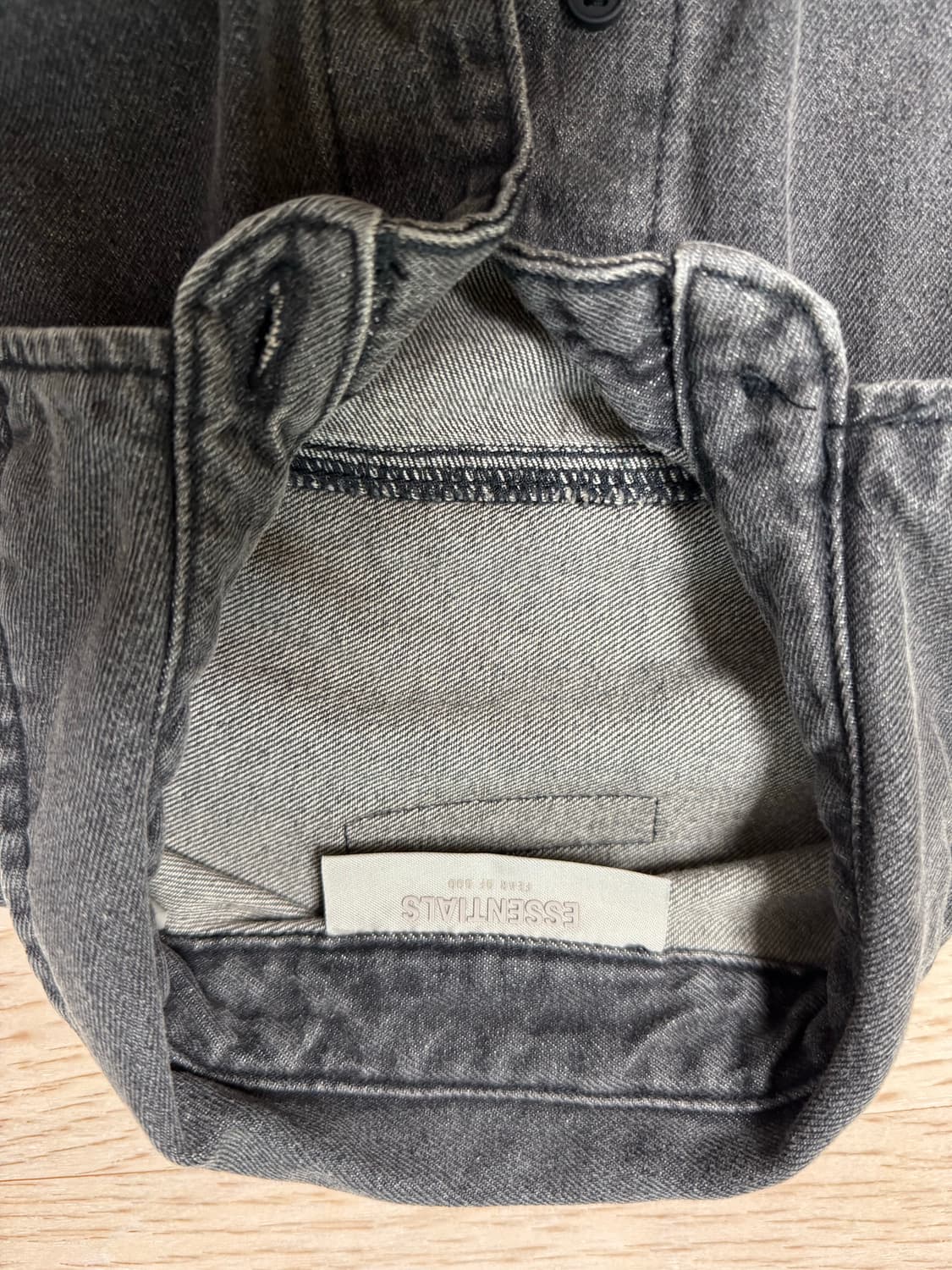 S) 피어오브갓 에센셜 흑청 데님 셔츠 오버핏 상품이미지2