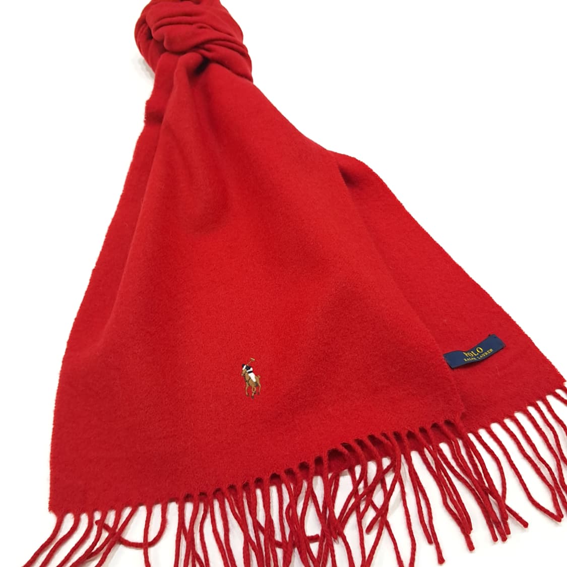 MX252 폴로 랄프로렌 레드 램스울 목도리 머플러 상품이미지3
