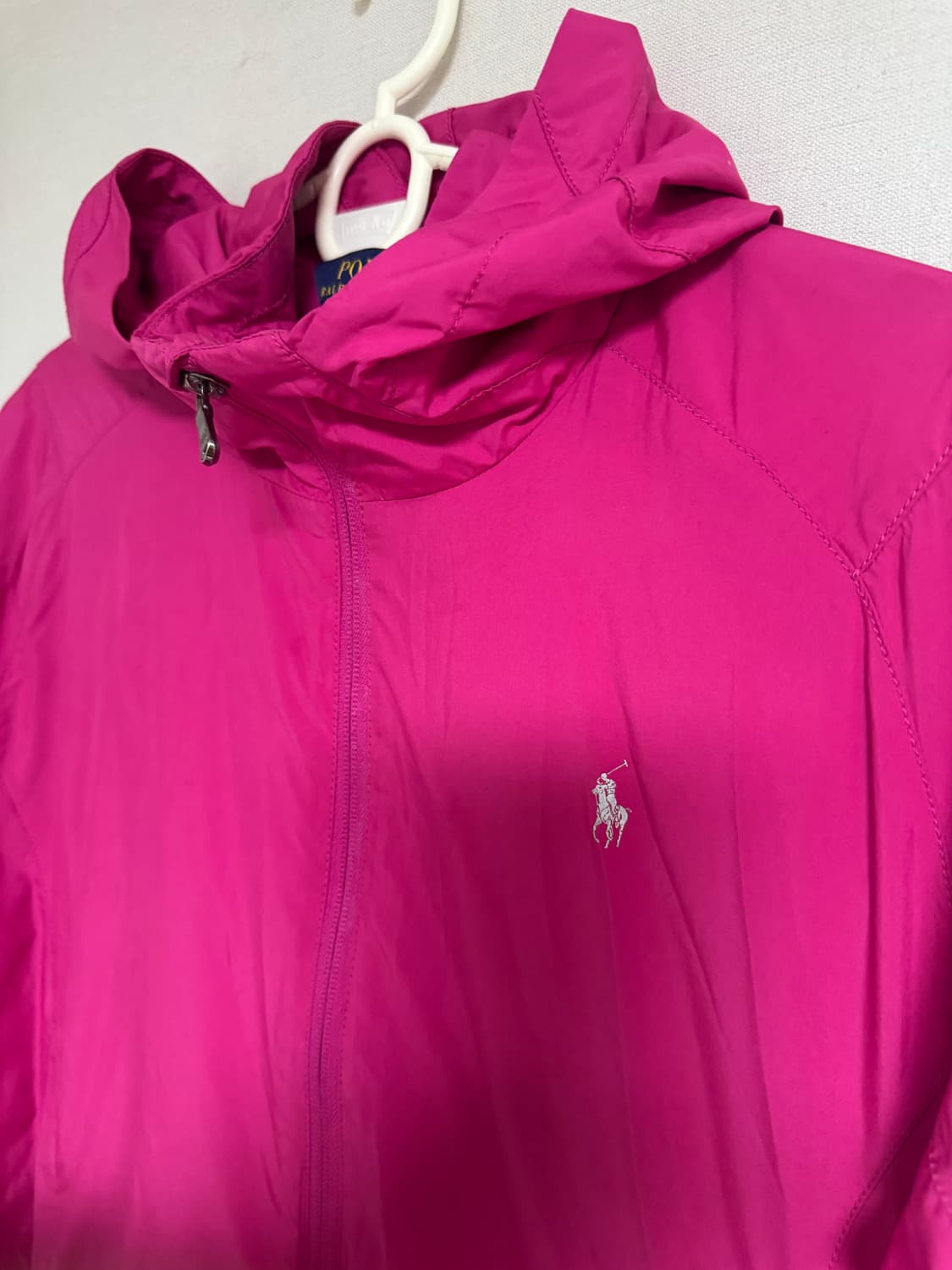 폴로랄프로렌 로고 핫핑크/마젠타 색상 후드 바람막이 M 상품이미지2