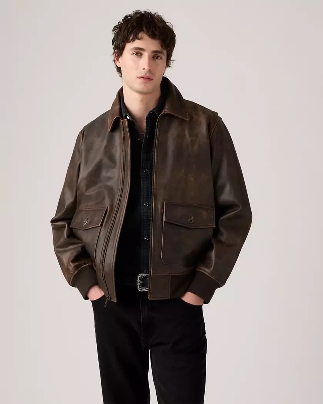 리바이스 a2 레더 가죽 자켓 L 새상품 상품이미지4