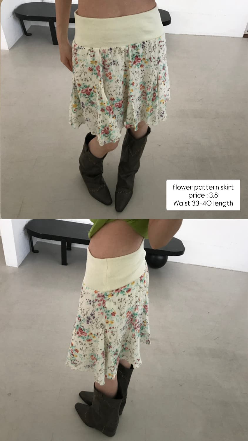 vintage flower pattern skirt 상품이미지10