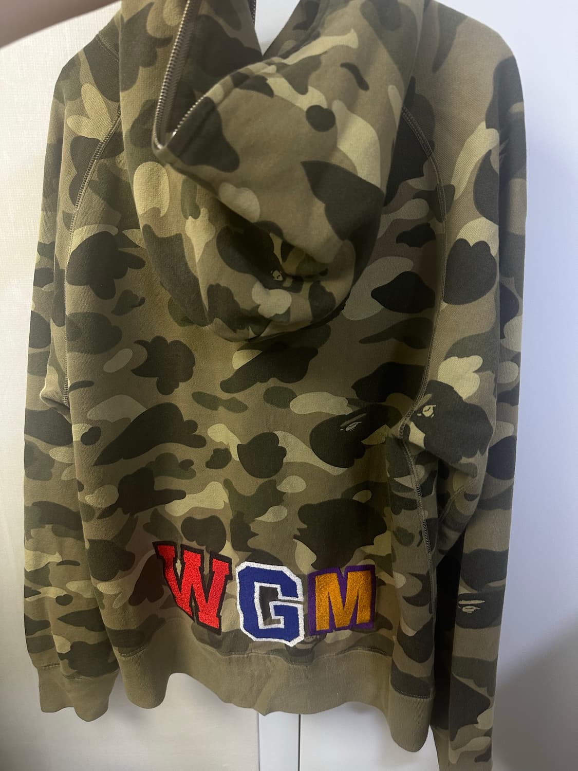 베이프 카키 카모 샤크 후드집업 상품이미지3