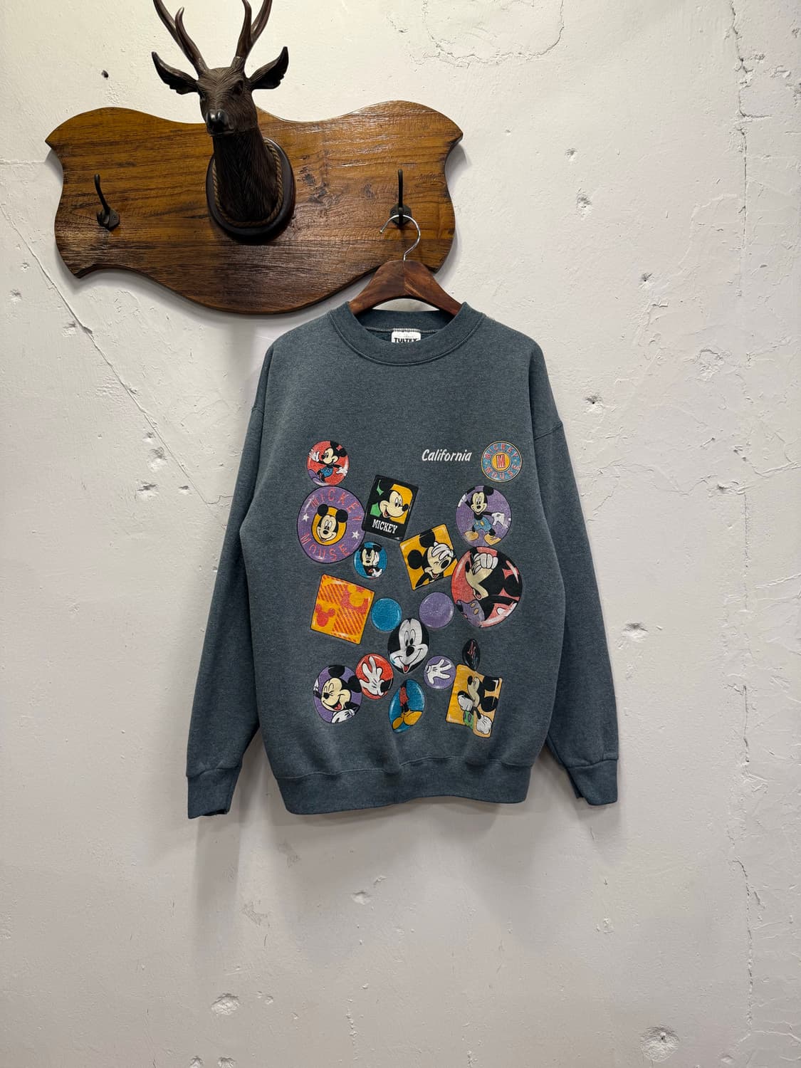 90s USA TULTEX Mickey California 스웻 셔츠 상품이미지2