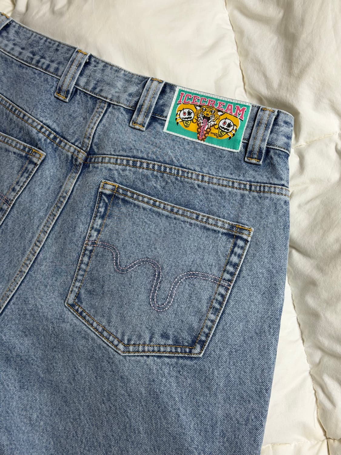 (34) Icecream 아이스크림 핑크 러닝독 데님 팬츠 상품이미지5