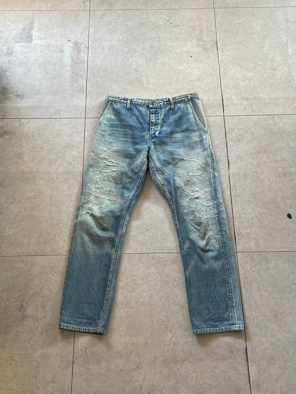 AOZORA 아오조라 워싱 데님 팬츠 상품이미지2