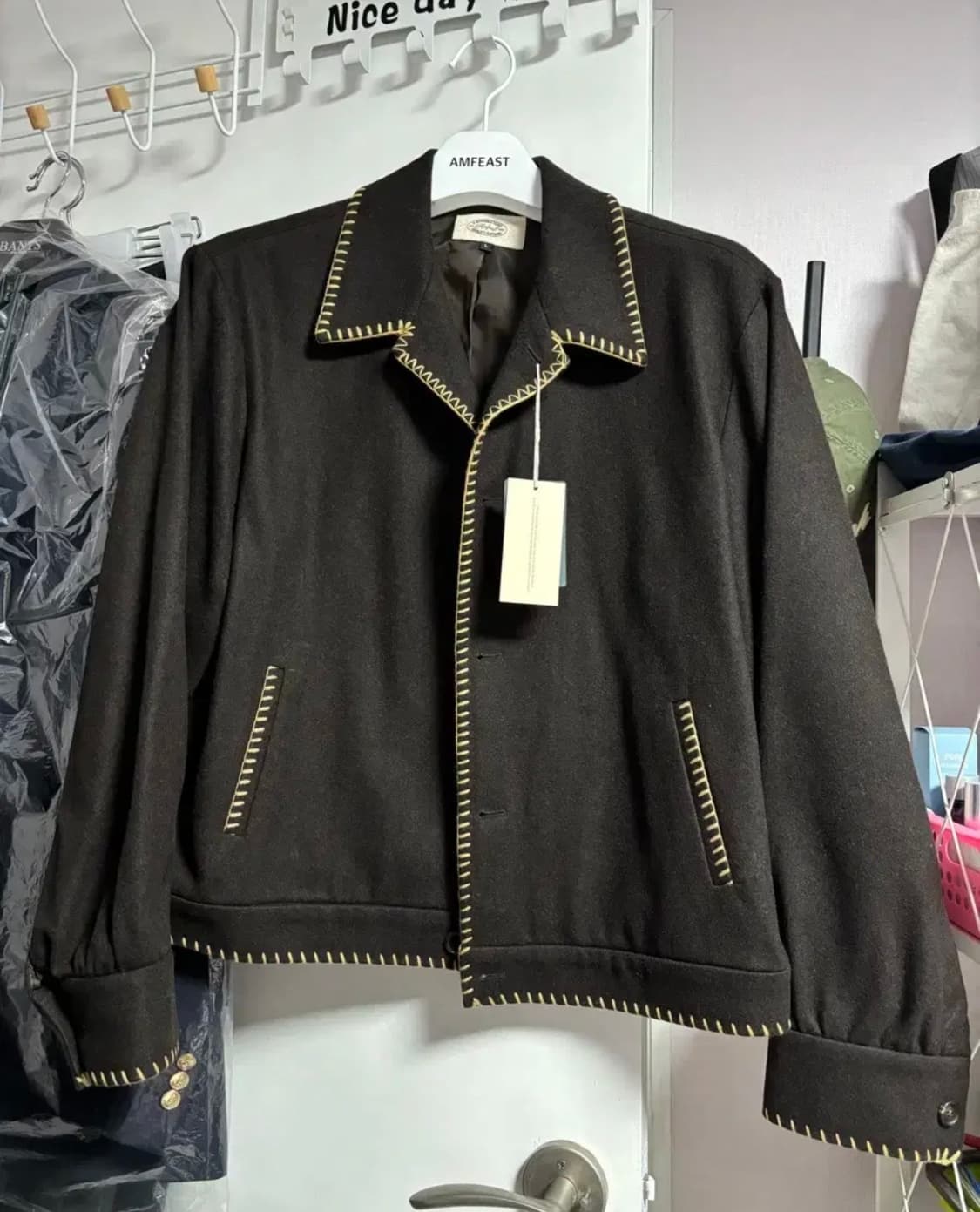 L) 암피스트 웨스턴 울 자켓 브라운 상품이미지2