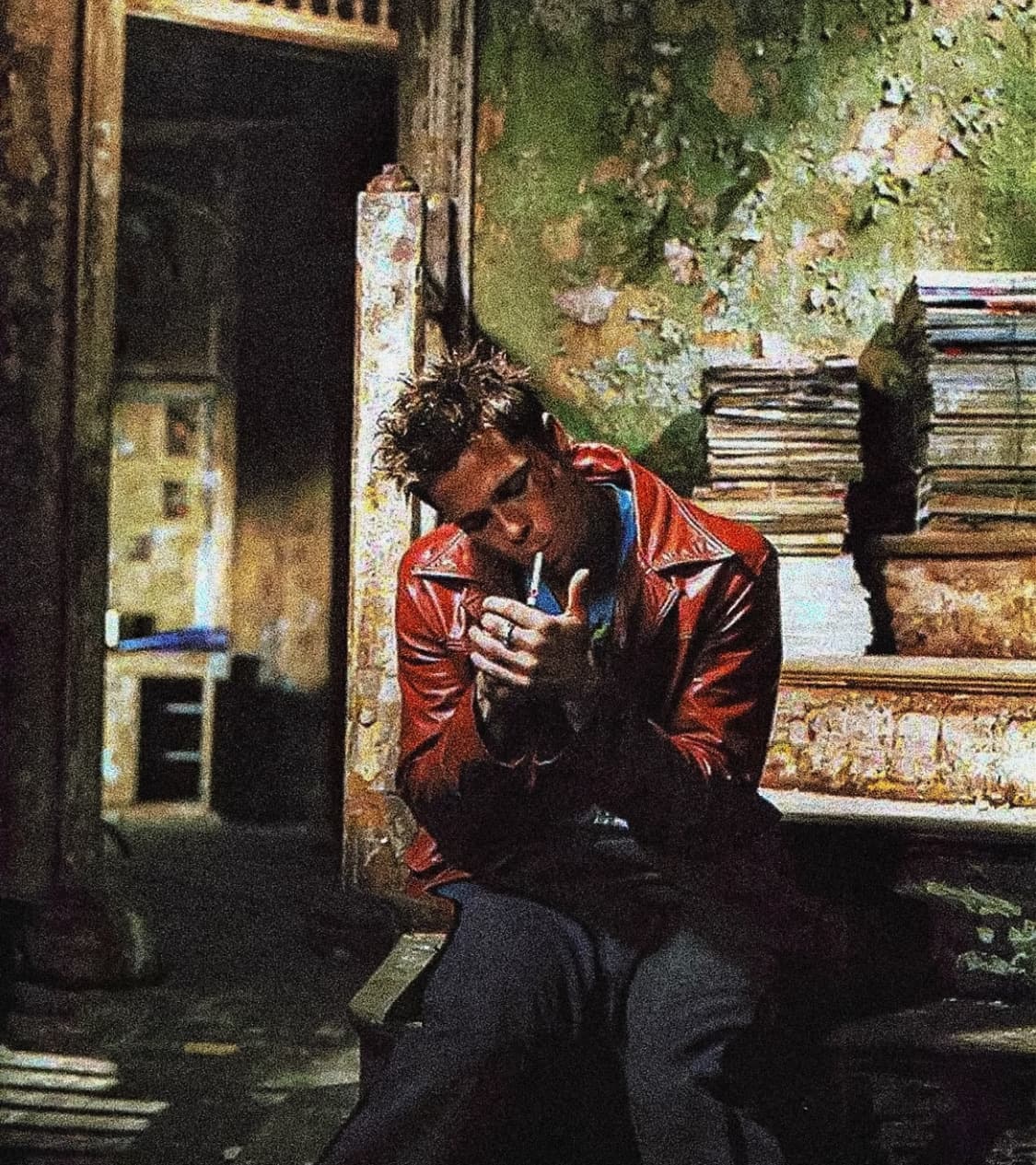 [L] 램스킨 텍스처 레더코트 상품이미지3