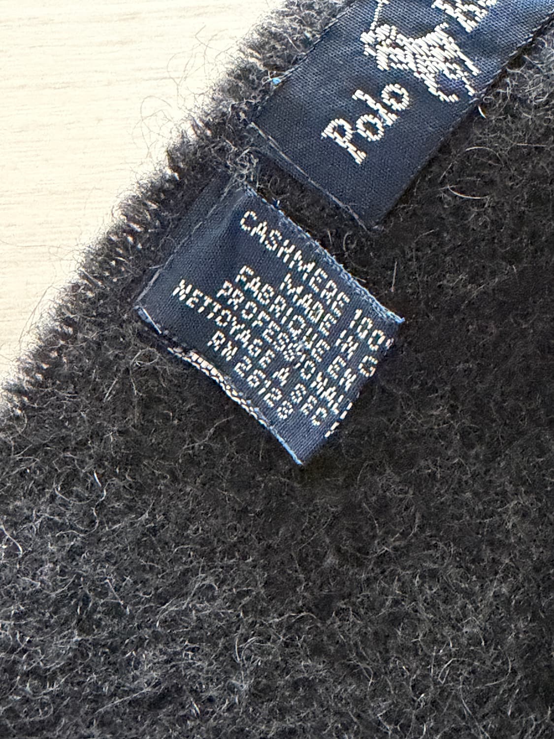 90s 빈티지 폴로 랄프로렌 여우 로고 캐시미어 머플러 상품이미지5