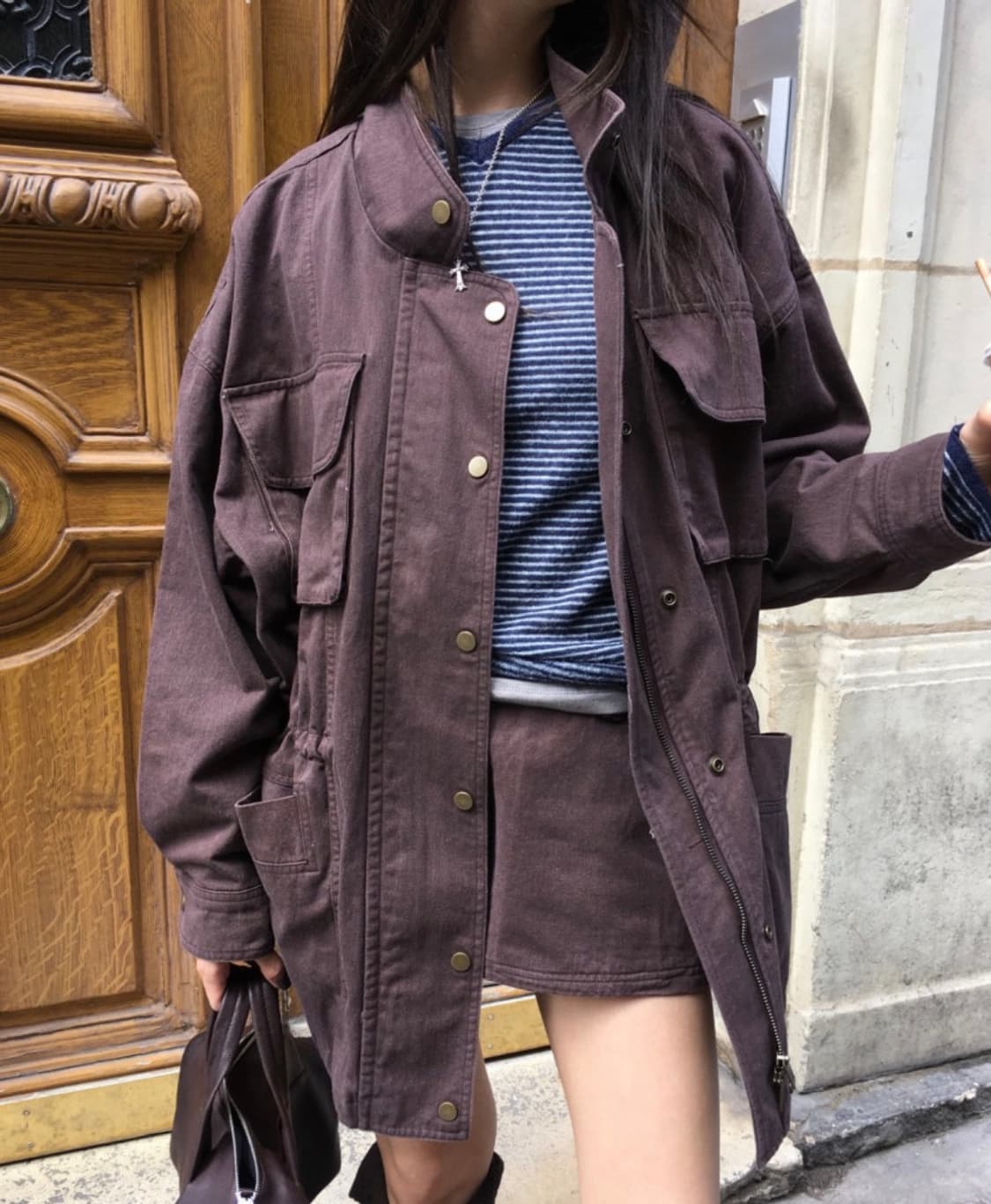 브리드 the breathe 워시드 워크 점퍼 야상 사파리  상품이미지1