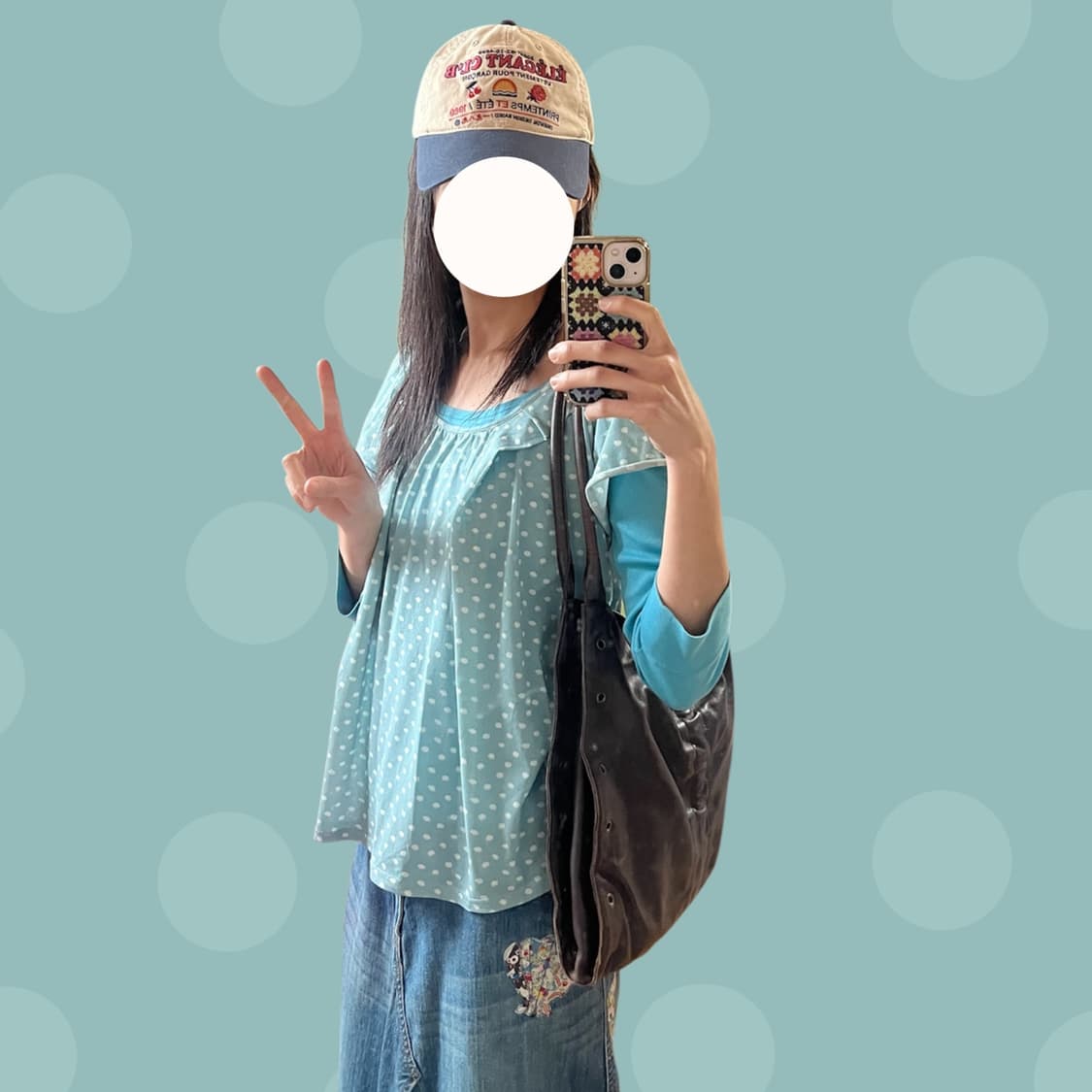 츠모리 치사토 빈티지 모리걸 패치워크 스커트 상품이미지9